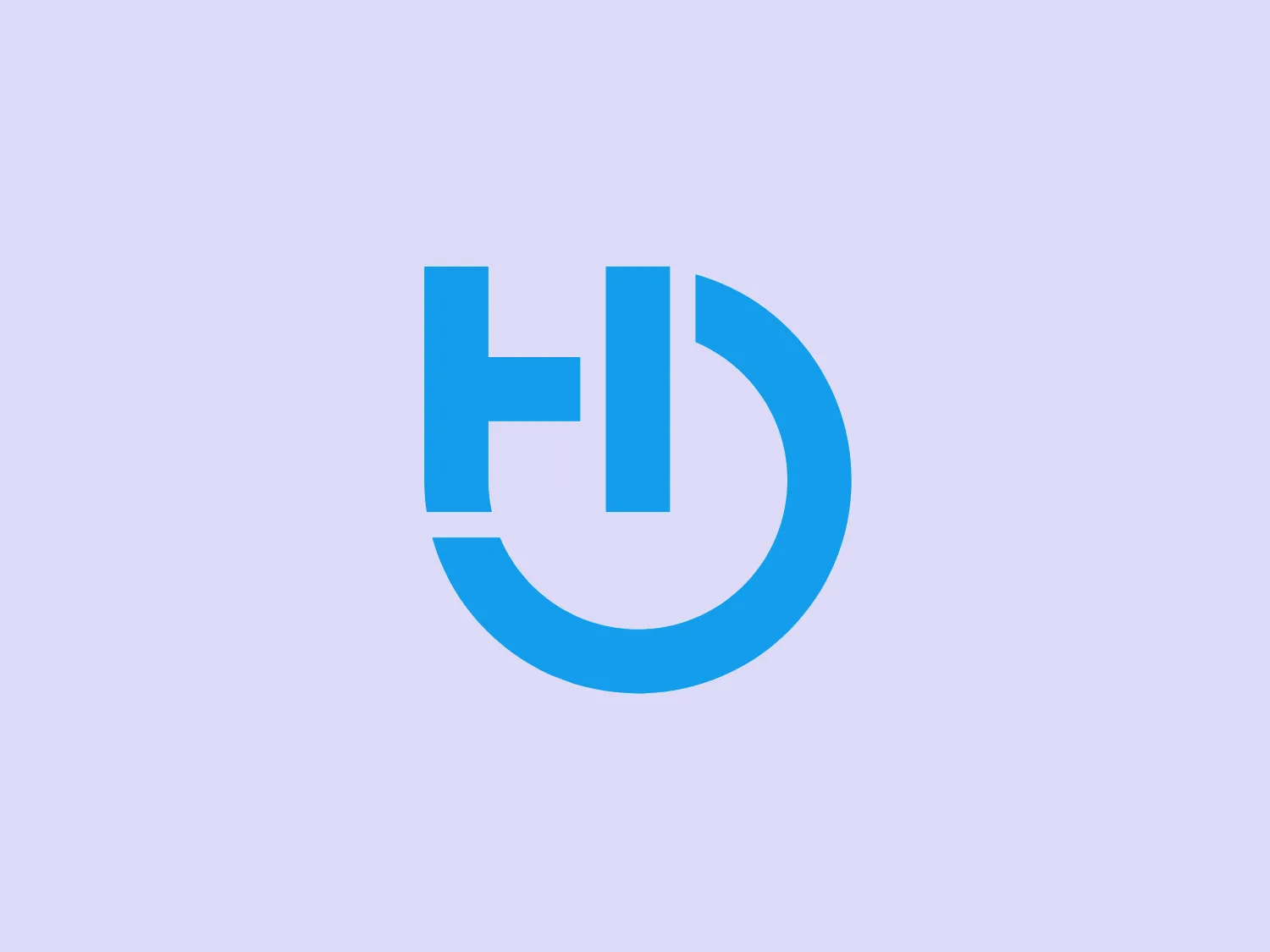 The logo depicted is a simplistic, modern design featuring two letters, "h" and "t," stylized in lowercase. They are interlocked within a circular shape, suggesting continuity and connection. The overall design is bold and clean, utilizing a singular shade of bright blue with solid fills, which gives it a professional and tech-oriented vibe. The letters share straight lines and smooth curves, creating a sense of balance and symmetry. The design is devoid of any gradients, shadows, or additional ornamentation, adhering to a minimalist aesthetic.