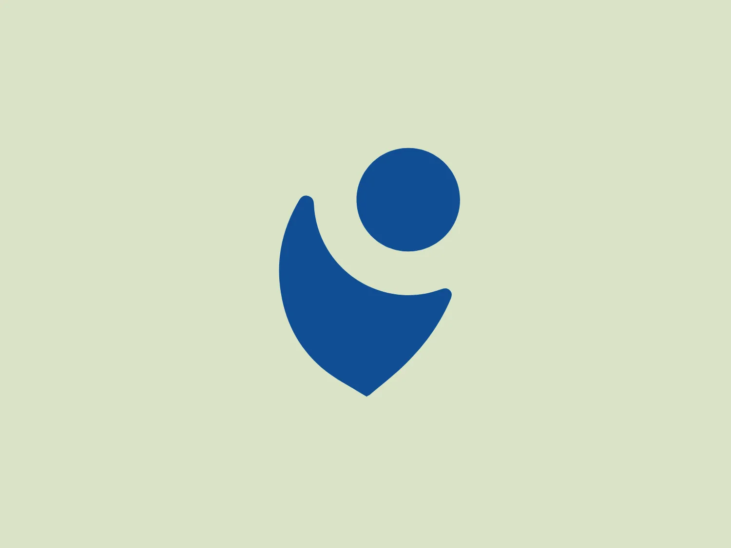 The Point Nine Capital logo is a stylized, minimalist design consisting of a solid, deep blue color. The primary shape appears to be an abstract representation that could suggest a person in motion, with a circular form that could be interpreted as a head and a curved shape below it that forms an arm and body outline. The shapes have a dynamic and fluid feel, implying movement and energy. The design is sleek, modern, and easily scalable for various uses. The simplicity of the design allows for versatility in application and it is devoid of any additional embellishment or text, emphasizing its clean, contemporary look.