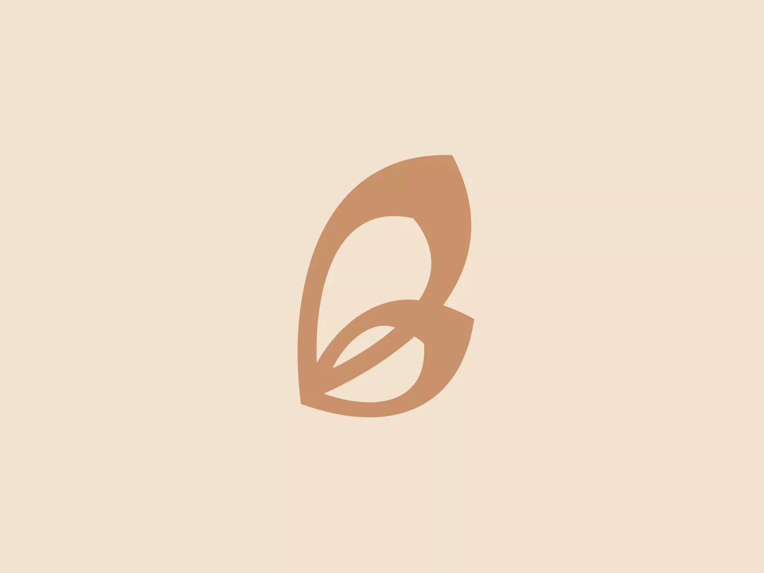 The Arizona Biltmore Golf Club logo features a sleek and minimalist design with a stylized letter "B" that resembles a leaf or a flame. The organic and dynamic appearance of the logo gives a nod to growth and sustainability. This versatile logo with soft curves and a single, solid color is well suited for various applications.