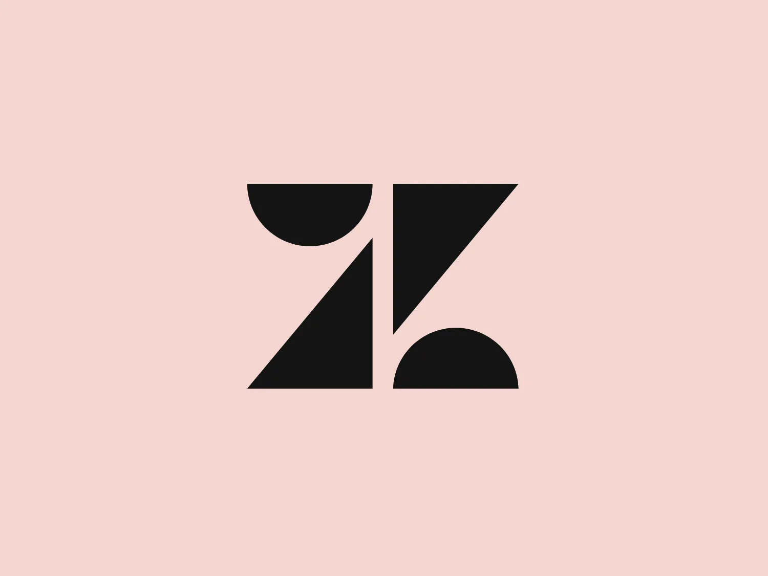 The logo for Zendesk features a stylized letter 'K', constructed from geometric shapes with a modern and minimalist design. The letter is formed with a combination of a diagonal rectangle representing the letter's primary stem and quarter-circles that carve out negative space, giving the impression of the letter's arms and leg. The color of the shapes is a deep, rich teal, which provides a sense of professionalism and stability. The logo's simplicity makes it versatile and easily scalable, suitable for various applications. It is devoid of any additional embellishments, relying purely on the interplay between solid shapes and negative space to create the letterform.