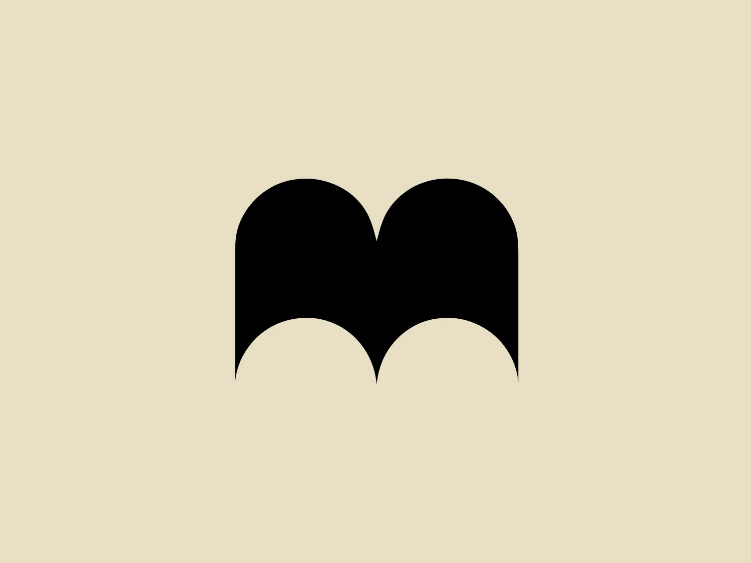 The image depicts the Madefire logo featuring a stylized letter 'M' composed of overlapping arches with rounded peaks, giving the appearance of a three-dimensional, continuous loop. The logo is monochromatic, with the solid shapes filled in black, and it creates a bold and modern impression. This geometric and symmetrical design conveys a sense of infinity and interconnectedness, possibly suggesting unity or strength in its form. The minimalist aesthetic allows for versatile application across various media.