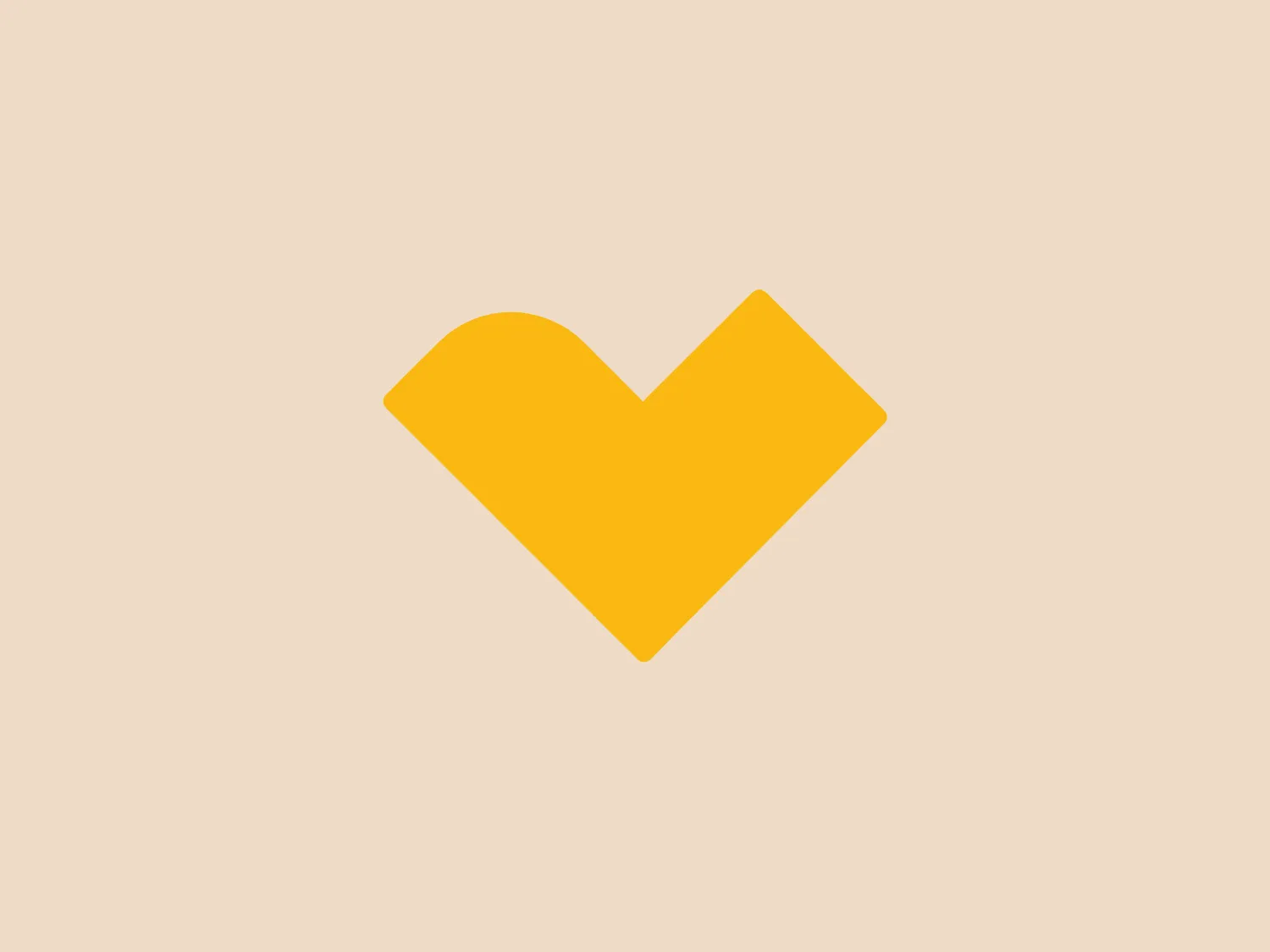 The LifeStyle Channel logo features a heart-shaped symbol with an elongated and angled top right side, giving it a dynamic and stylized appearance. It is designed in a flat style with a solid, vibrant yellow color, suggesting energy, happiness, and positivity. The simplicity and boldness of the design make it easily recognizable and stand out.