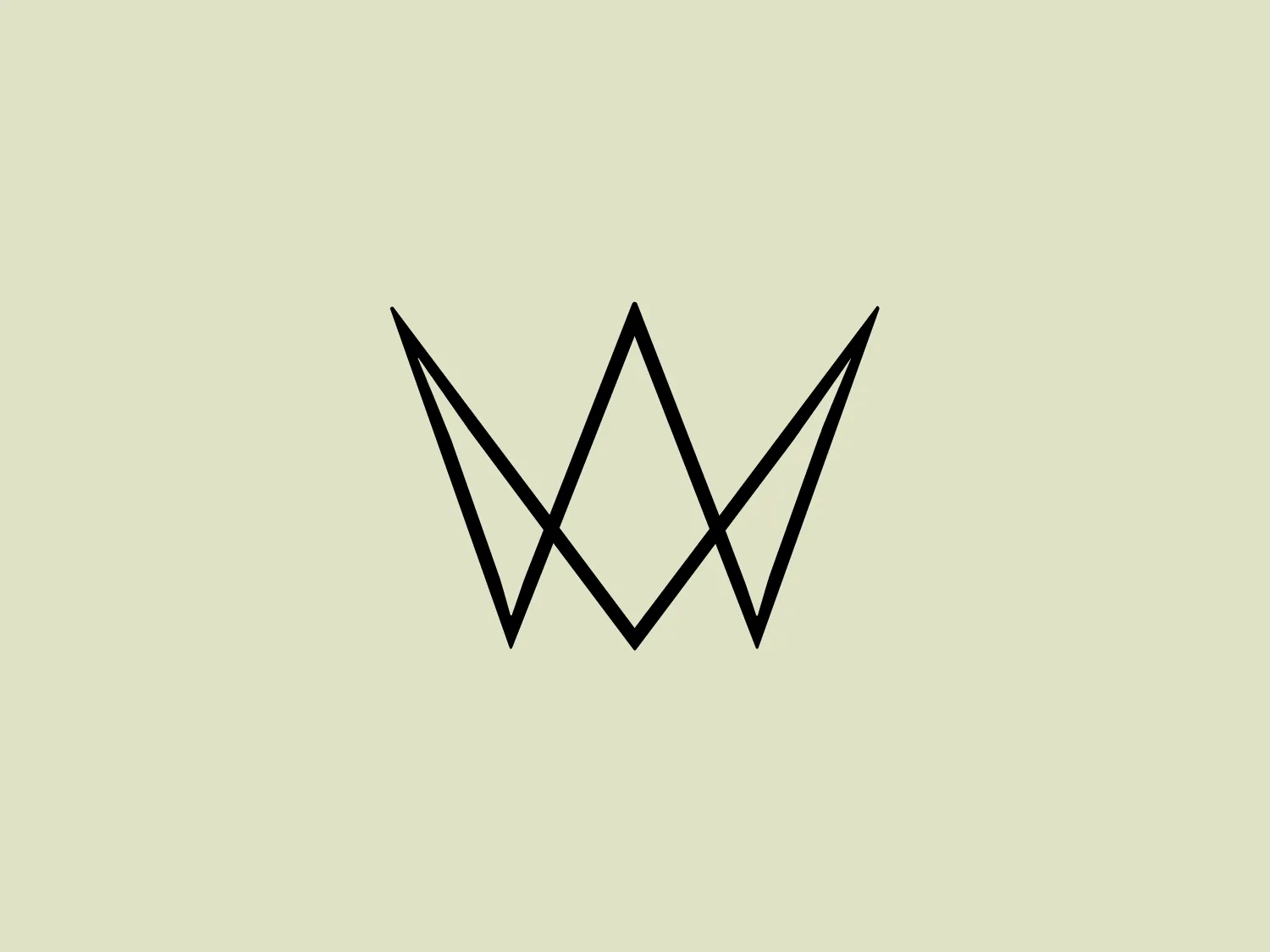 The Walker Hotels logo features a minimalist, abstract design consisting of three connected geometric shapes resembling a stylized letter "W" or a series of mountain peaks. It is monochromatic, utilizing only black for its bold lines which give it a modern and sleek appearance. The central shape is a perfect diamond, flanked by two inverse triangles that add a sense of symmetry and balance to the design. The sharp angles and clean lines suggest precision and forward-thinking, making it suitable for a brand that values innovation and clarity. The minimalism of the logo allows for versatile application across various media.
