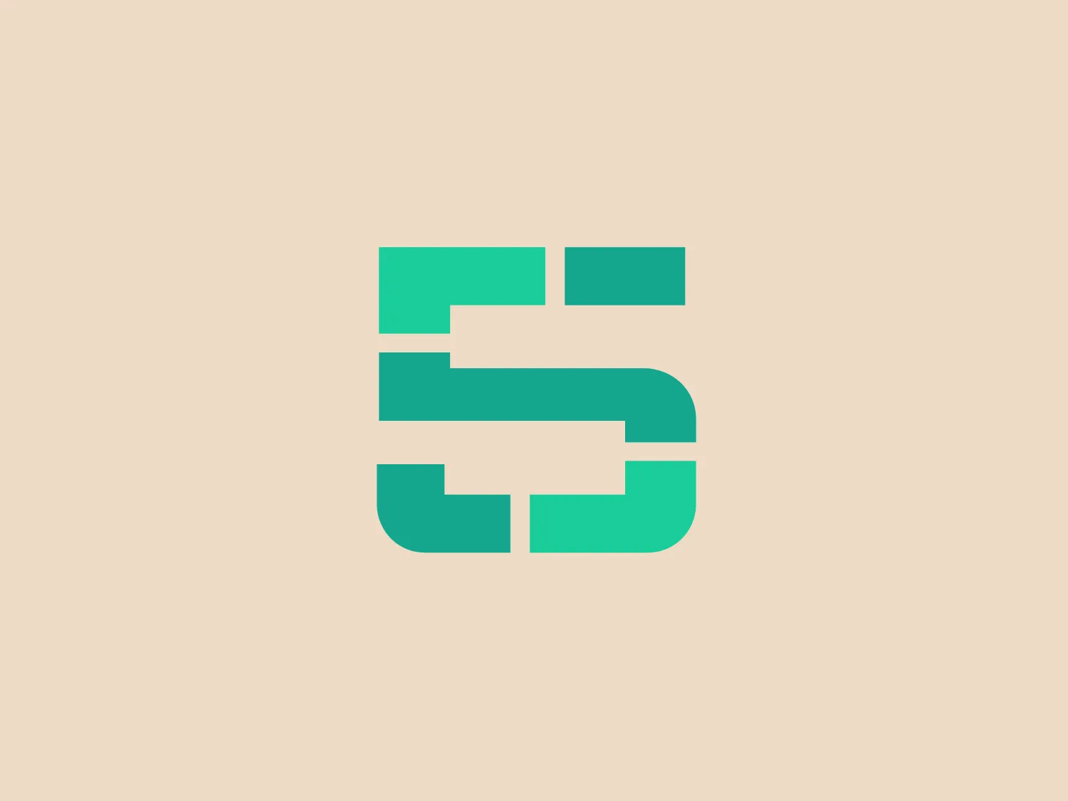 The Layer5 logo showcases a stylized letter "S" made up of geometric shapes with straight lines and right angles, resembling Tetris blocks fitting together. The design exudes a modern and digital aesthetic, emphasizing simplicity and modularity. The primary color, a refreshing and vibrant shade of teal, conveys innovation and a tech-savvy nature. The interlocking shapes suggest connectivity and cohesion, making it ideal for a contemporary, bright teal logo against a neutral, complementary background.