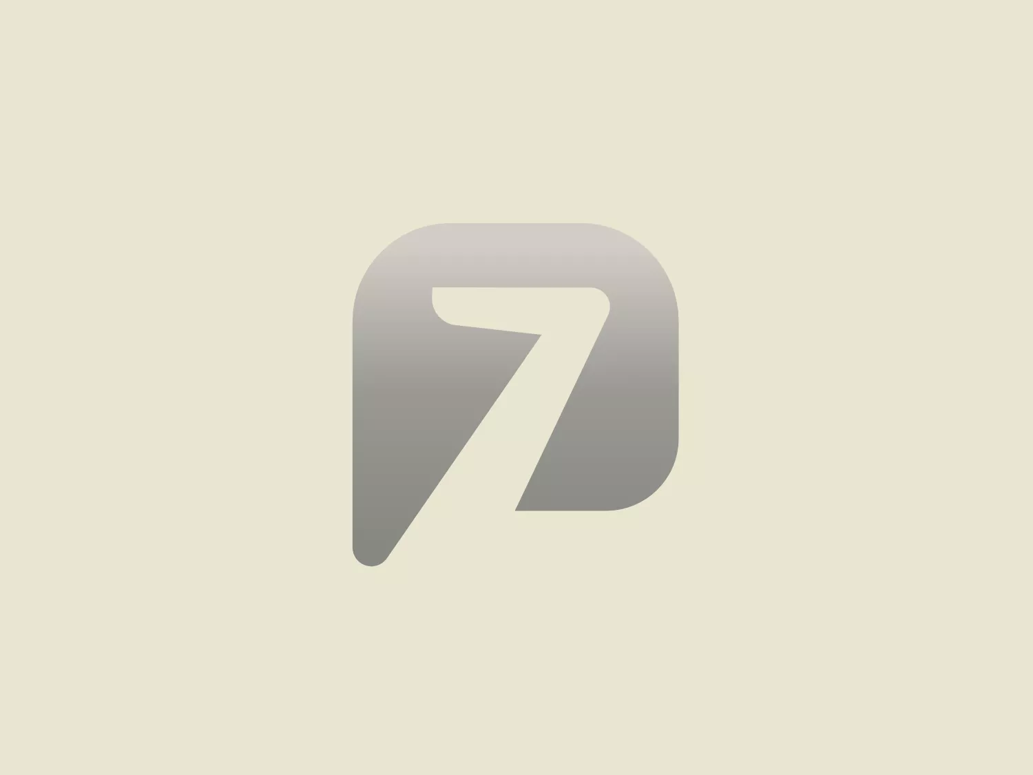 The logo for Azteca 7 features a stylized, abstract design resembling a forward-facing arrow or a stylized number '7'. It has a modern and minimalist look with sleek curves and sharp angles. The monochromatic logo utilizes shades of gray to create a three-dimensional effect, and the gradient provides a sense of depth and sophistication. This logo evokes a sense of innovation, movement, and progressiveness.