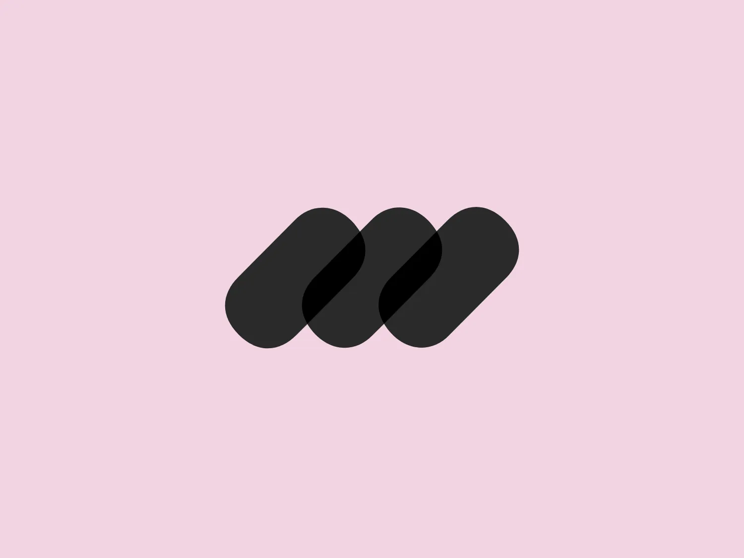 The Mediapro logo features three overlapped shapes with a modern and minimalist design. Each shape resembles an elongated pill or a rounded rectangle with rounded ends. The two outer shapes are angled and converge towards the center shape, which is oriented vertically. The color scheme consists of a vibrant red with a matte finish, juxtaposed by elegant black curves that define the inner shadows or cuts, giving the logo a sense of depth and movement. The design is sleek and has a dynamic feel, likely representing connection, unity, or progression.