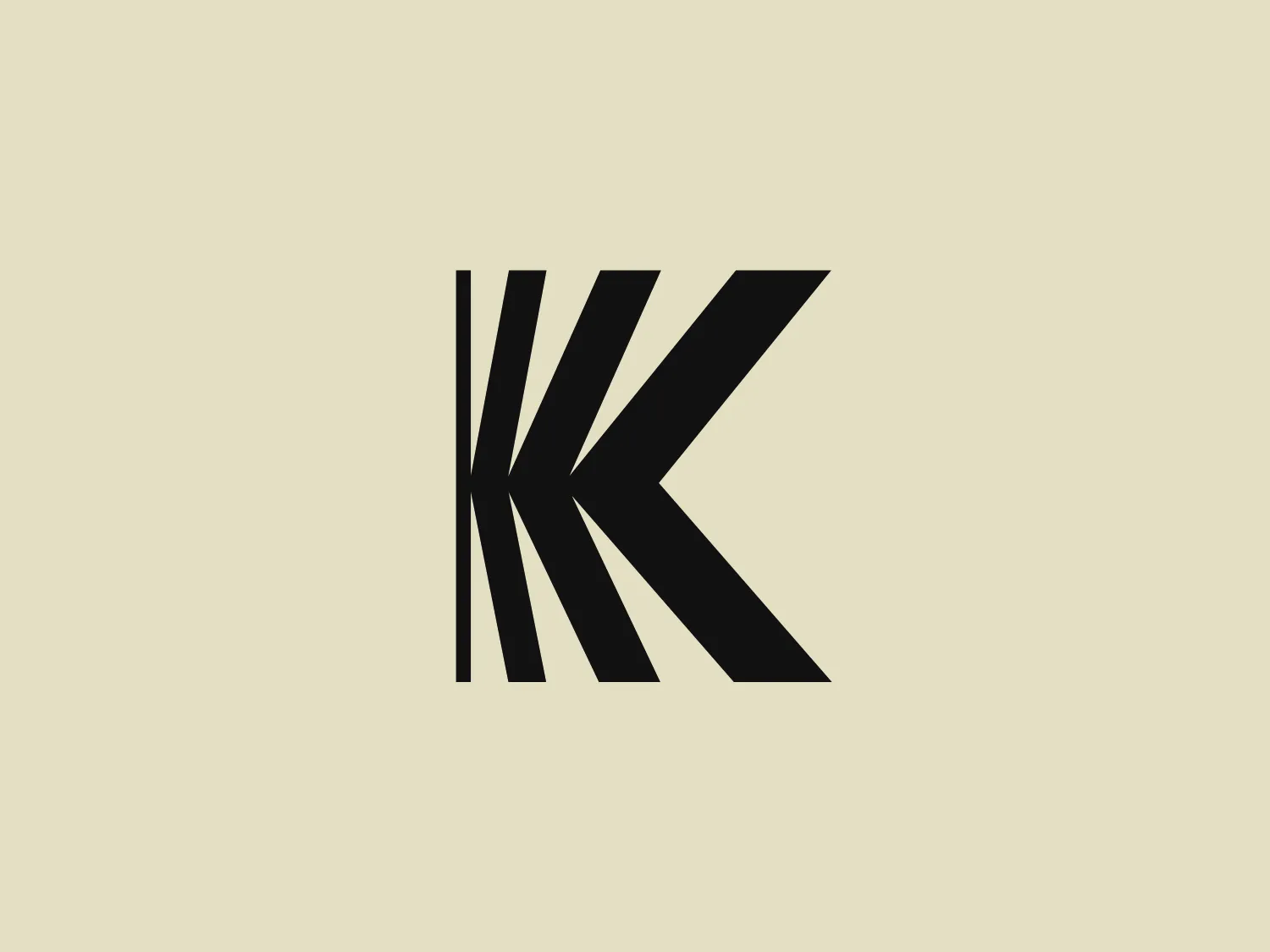 The Kuda Bank logo features a stylized letter 'K' mirrored and joined in the middle to form a symmetrical design that resembles a chevron or arrow pointing to the left. The 'K' shapes are composed of four solid stripes with sharp angles, creating a dynamic and modern look. The color of the logo is a deep, rich purple, giving it a sense of sophistication and regality. There are no additional embellishments, allowing the clean and bold geometry of the letterforms to stand out.