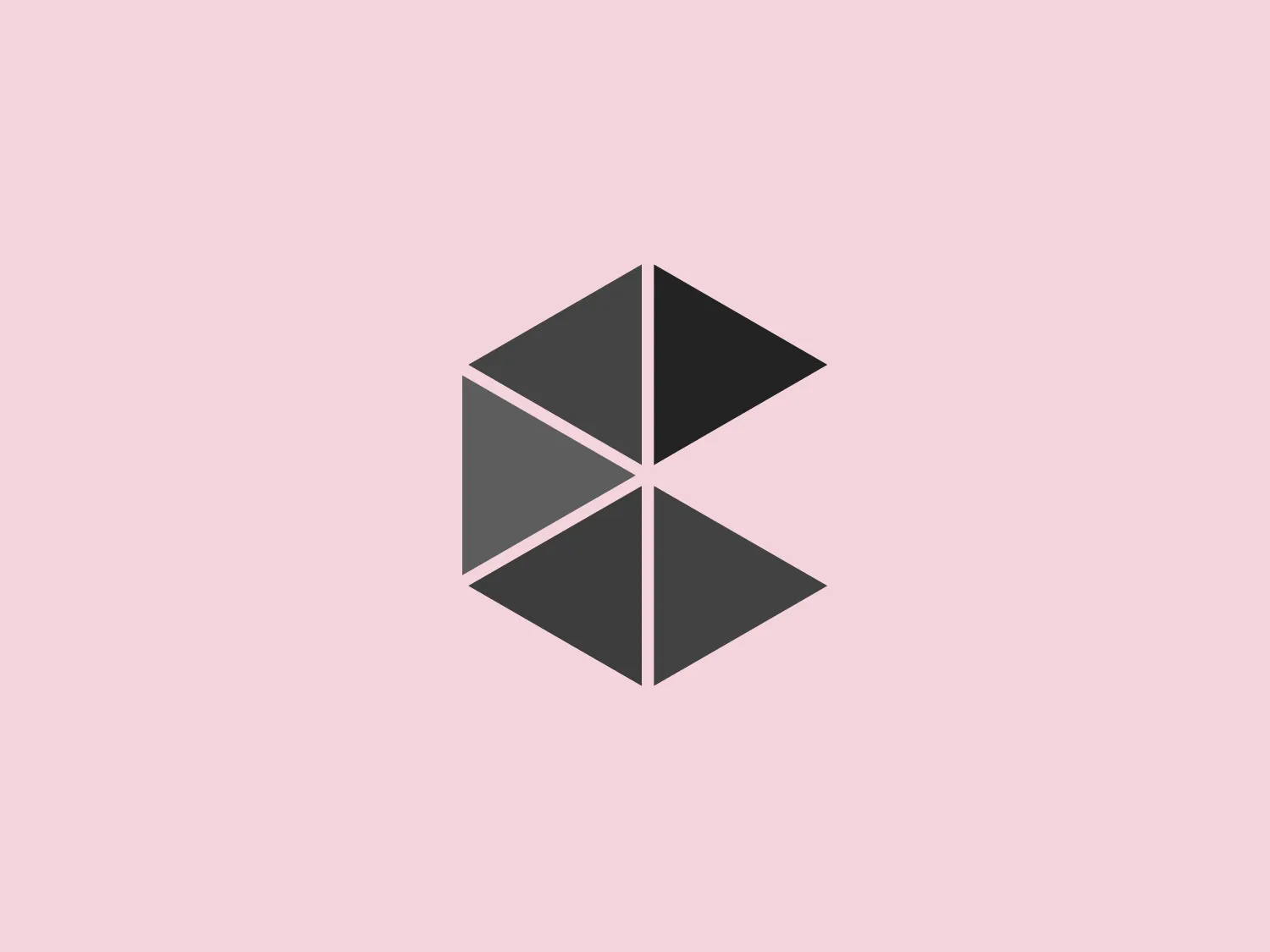 The Caleydo logo features a stylized, abstract geometric design resembling a cube constructed from four right-angled isosceles triangles. Each triangle features a different color, with a smooth transition between them, forming a colorful gradient effect. The top triangle is red, the rightmost is orange, the bottom is green, and the leftmost is blue. This design communicates diversity, dynamism, modernity, and simplicity with its clean lines and bold color choices.