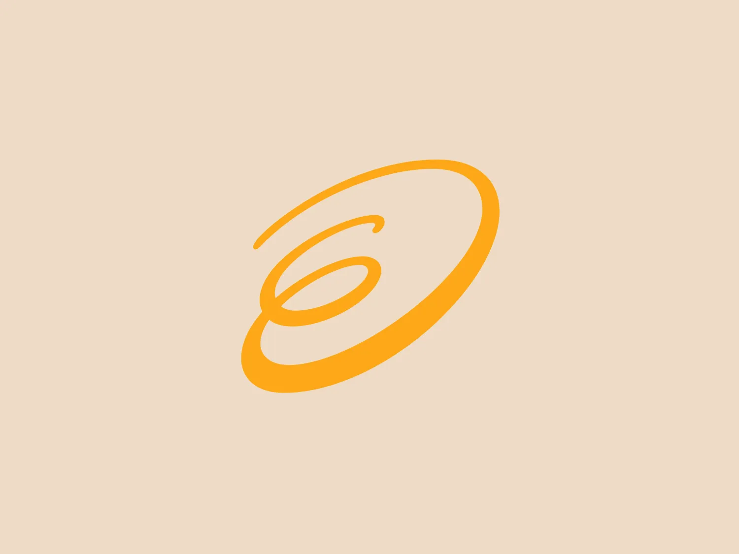 The Enbridge logo is a stylized representation of the letter "E." It features two curved lines with a dynamic, fluid motion, suggesting movement or swiftness. The lines are sleek and uniform, giving the logo a modern, minimalistic feel. The bright, saturated shade of yellow-orange adds vibrancy and energy, making the logo abstract yet readable, with a playful twist on a familiar letter form.