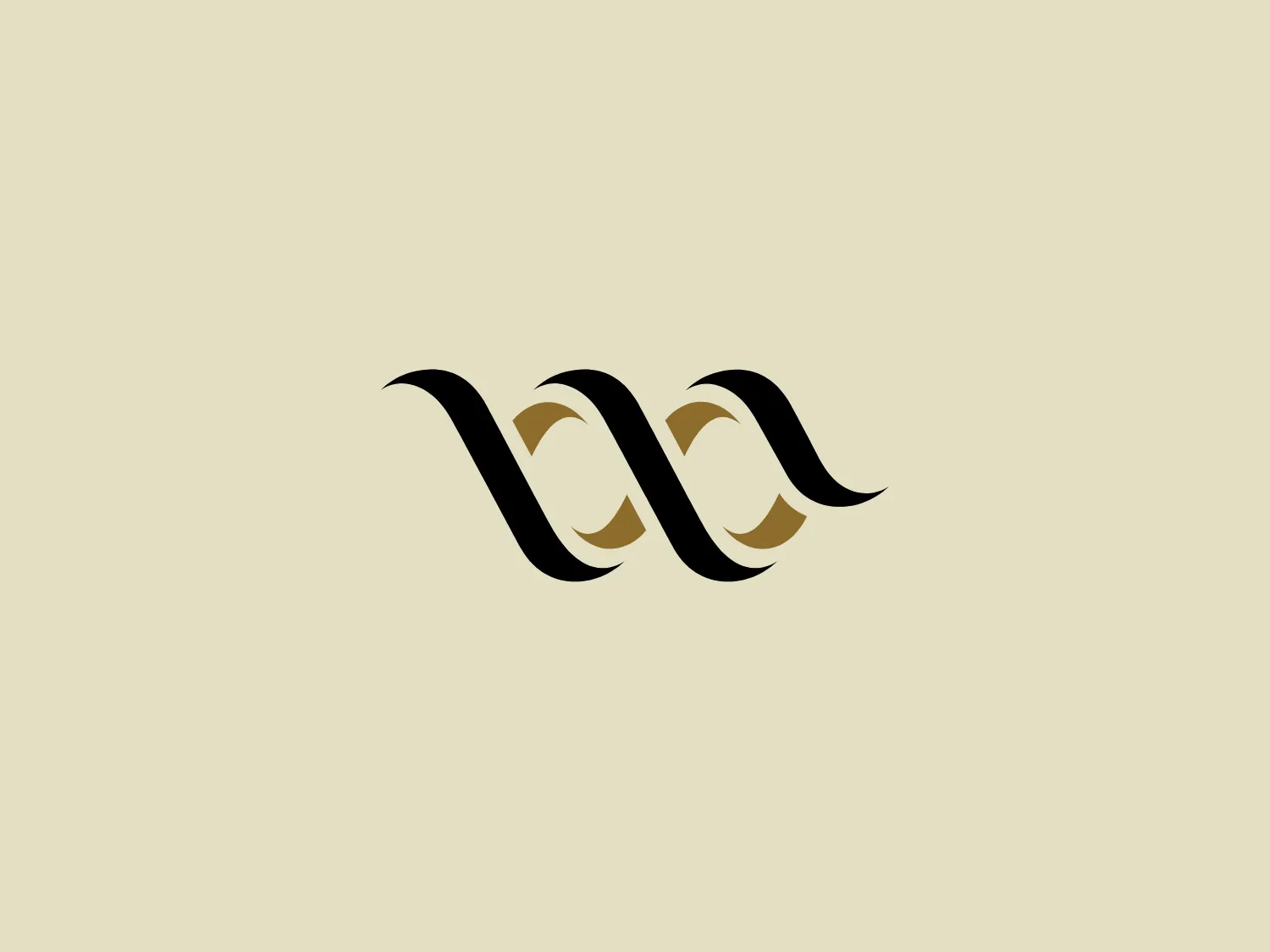 The Wake Forest Baptist Health logo is a stylized, abstract design consisting of flowing, interlocking elements that create a sense of movement and fluidity. It features a series of three shapes resembling stylized "W"s or waveforms with pointed tips, arranged sequentially and interconnected. The colors used in the logo include black and a golden hue, which creates a contrast that is both classic and sophisticated. The overall design is modern, sleek, and would likely represent a brand or company aiming for an elegant and professional impression.