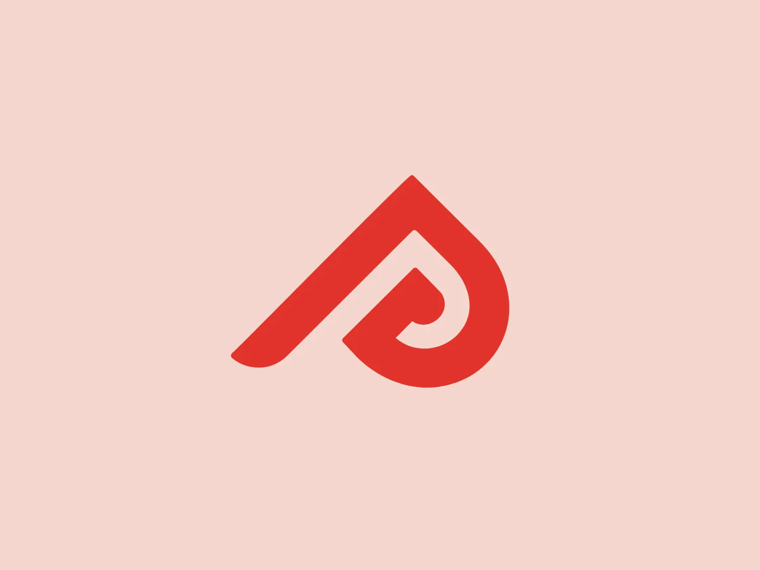 The logo presented is a stylized mark for Pennine Lubricants, composed of abstract shapes that form a flame or droplet-like symbol with a dynamic feel. It adopts a flat design aesthetic, without gradients or shadows, giving it a modern and clean look. The primary shape resembles a fluid combination of a teardrop and a flame, curved at the top and pointed at the bottom, indicating motion or transformation. Inside the main shape is a negative space that creates a loop or swirl, adding depth and complexity. The color is a solid, warm red-orange, suggesting energy, warmth, or passion. For a pleasing contrast and complementary background that doesn't detract from the boldness of the logo, a light neutral color would work well.