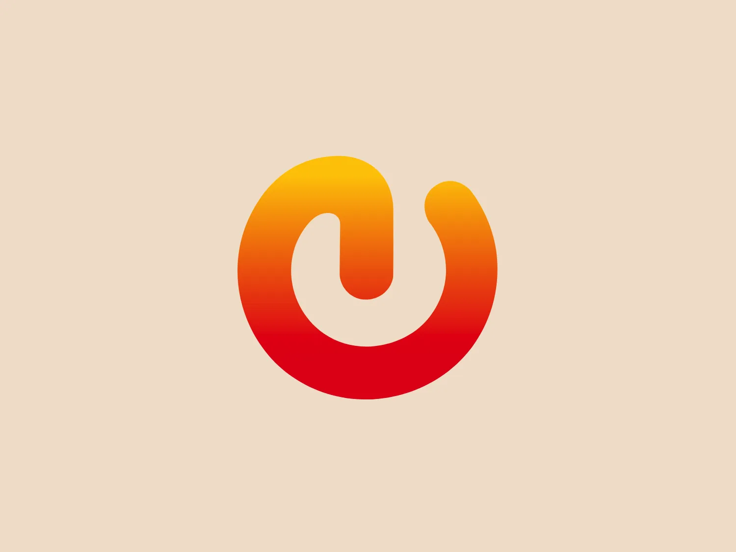 Energie Wettingen's logo is a simple, modern mark featuring a stylized letter "u" or a circular emblem with a gap at the top. The design uses a smooth gradient, transitioning from warm yellow to fiery orange and then to rich red, evoking a sense of heat and energy. The dynamic gradient suggests innovation, creativity, and passion. Rounded edges contribute to a friendly and accessible appearance, while a light and neutral background complements the warm colors without competing for attention.