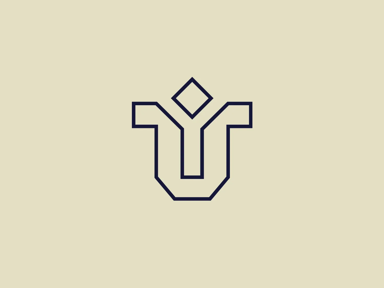 The Unirio logo features a stylized, geometric design that appears to be an abstract representation of a letter or symbol. Composed primarily of sharp angles and straight lines, it has a modern and minimalist aesthetic. The central element resembles an arrow pointing upwards or a stylized "Y", with a diamond shape sitting at the intersection of the two ascending lines. The lines that form the design are uniform in width, giving the logo a balanced and harmonious appearance. The overall color of the logo is a solid, dark blue, which conveys professionalism and trustworthiness. Given the clean and simple nature of the Unirio logo, it would pair well with a subtle background that doesn't compete for attention.
