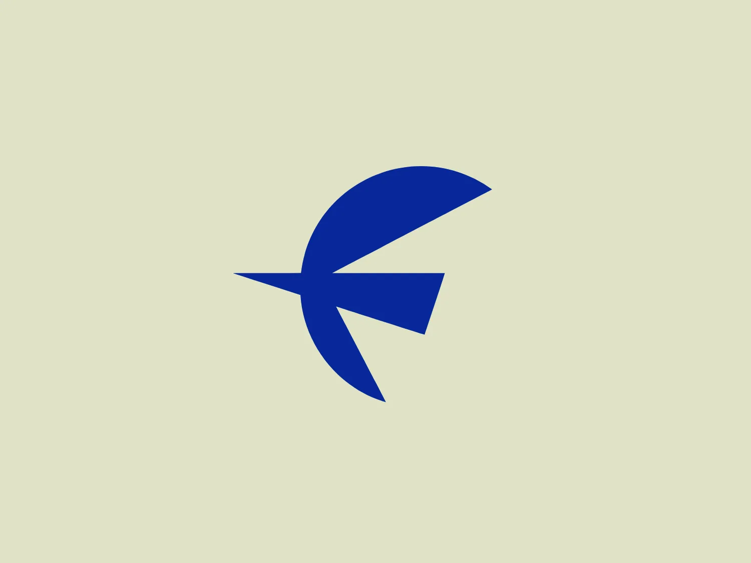 The Fontaine-le-Comte logo showcases a stylized, abstract, bird-like shape with a dynamic and modern feel. Composed of three overlapping geometric elements resembling a wing and tail in motion, the logo is predominantly a vivid royal blue with clean, solid fills, providing a strong visual impact and a sense of professionalism. The overall design is minimalistic and striking, allowing for versatile use across various media.