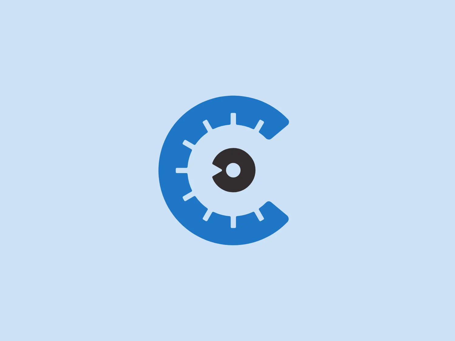 The Cobalt IO logo showcases a stylized, circular symbol resembling an abstract eye. The central part of the eye is black with a white highlight, against a bright blue iris containing geometric shapes reminiscent of light reflection or a shutter. Around the iris, there's a white space that transitions into the outer ring, which has a series of protruding rectangular shapes. The design conveys a modern and clean aesthetic with a tech-savvy feel, likely representing vision, insight, or technology. Given the colors of the logo, a background that would complement it without overpowering could be a subtle light blue to maintain the tech-forward and clean aesthetic.