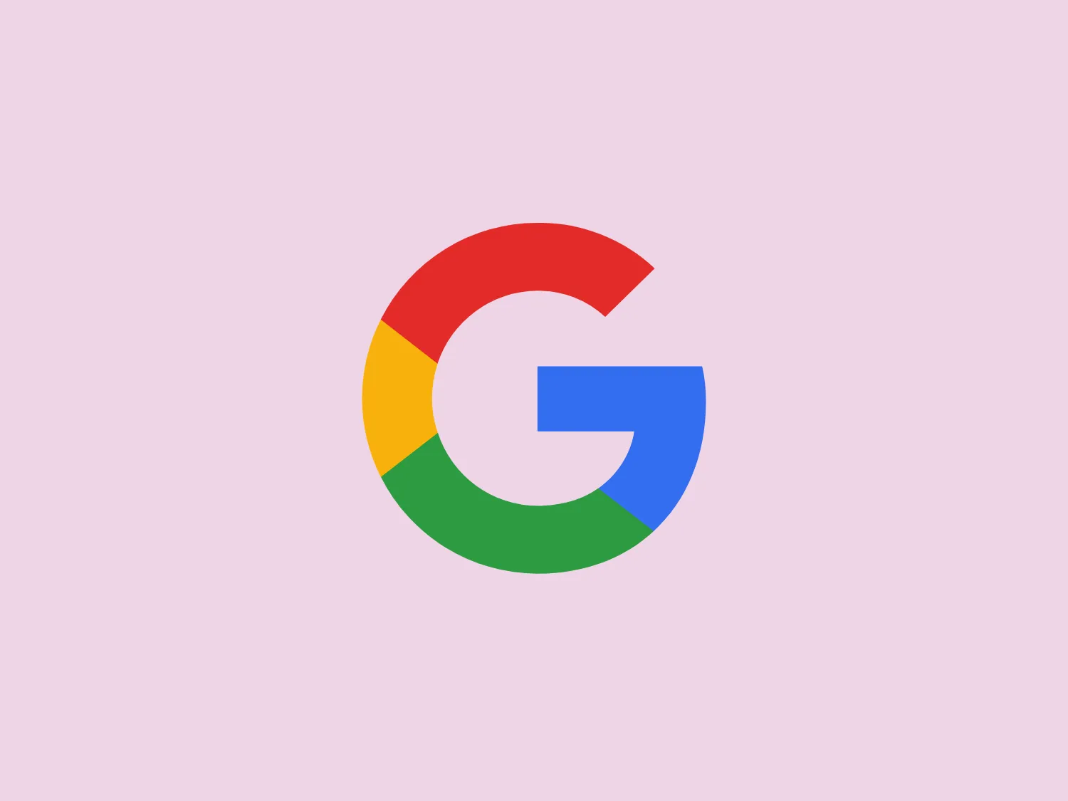 The Google logo consists of a bold and iconic letter "G" in a sans-serif typography, incorporating four distinct colors. The top part of the "G" features bright red transitioning into warm yellow, while the bottom left uses striking bright green, gradually turning into vivid blue as the "G" arches back up. The design is modern, playful, and embraces a flat-design aesthetic with a clean and contemporary look, devoid of gradients or shadows.