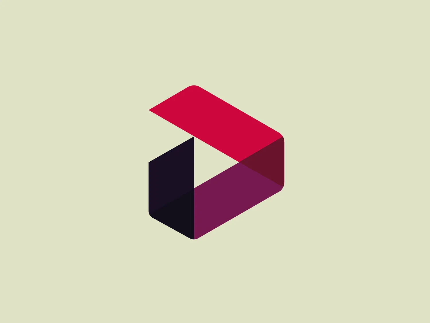 The Defacto Sound logo features a modern, geometric design consisting of two interlocking shapes that resemble a stylized letter 'S' or an infinity symbol when observed from a certain perspective. The shapes are rendered with a gradient that transitions from a deep purple at the base to a vibrant magenta at the top, creating an effect of dimensionality and movement. The overall aesthetic is sleek, clean, and contemporary, which suggests a sense of innovation and forward-thinking. Given the shades present in the logo, a neutral and muted background that complements the logo without competing for attention would be ideal.