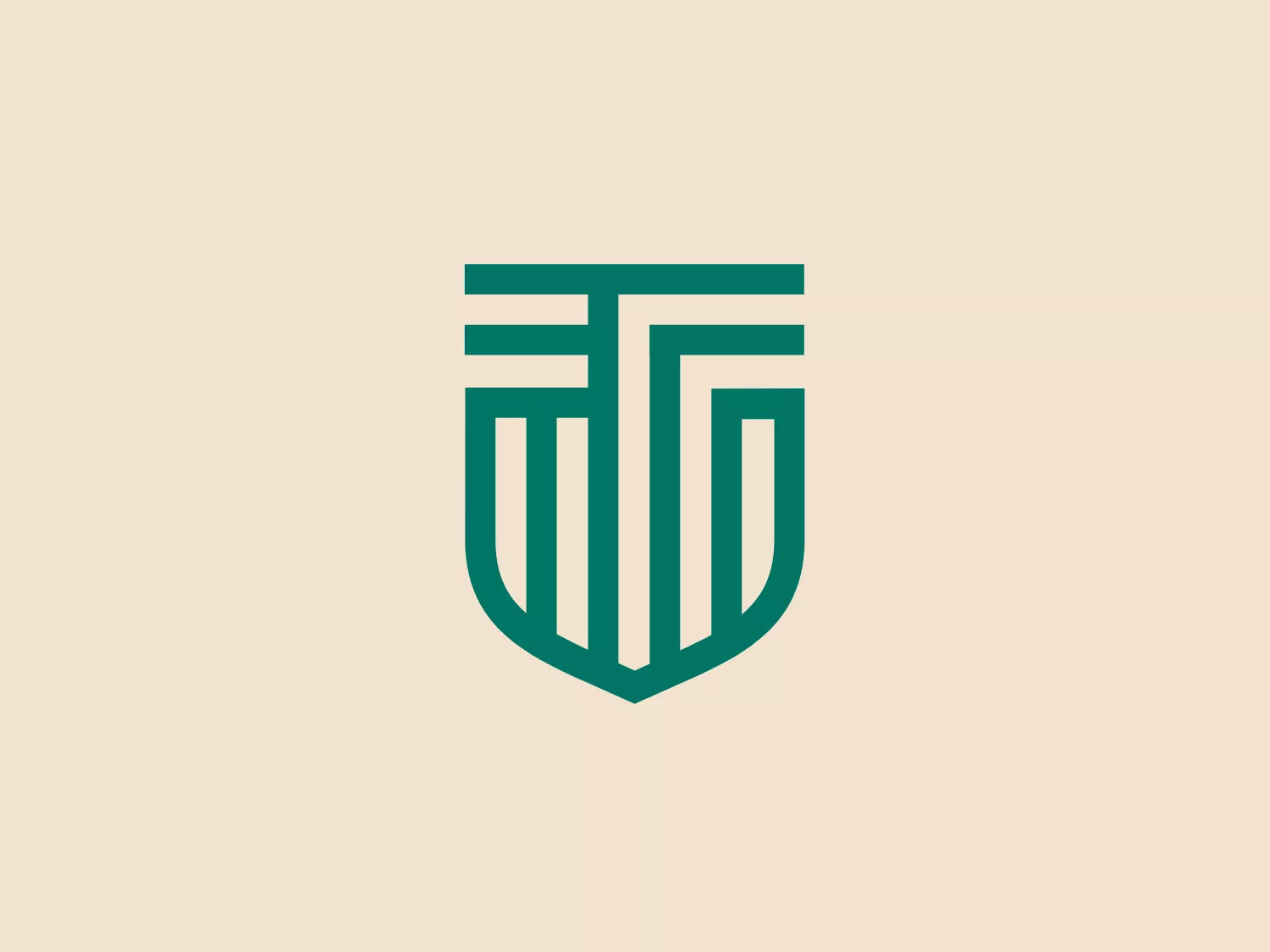 The Tower Federal Credit Union logo is an abstract, modern emblem, combining the letters "T" and "F" into a symmetrical design reminiscent of a shield - reflecting a sense of security, strength, and stability. It uses a solid, vibrant shade of teal with no gradients or additional colors, giving it a crisp, professional look. The shield shape reinforces themes of protection or defense, which could be associated with cybersecurity, insurance, or a sports team.