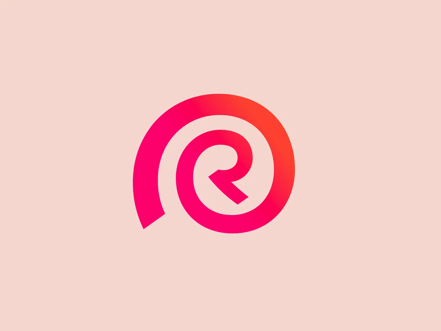 The Reckitt logo showcases a modern, stylized letter "Q" with a design that suggests dynamism and fluidity. The predominant shapes are a thick swirl and a tapered tail that conveys motion, creating an almost optical illusion as if the letter is spinning. The color gradient transitions smoothly from a vibrant pink at the top to a deep orange at the bottom, giving the logo a warm and energetic feel. The simplicity and the color gradient make the Reckitt logo appear contemporary and approachable.