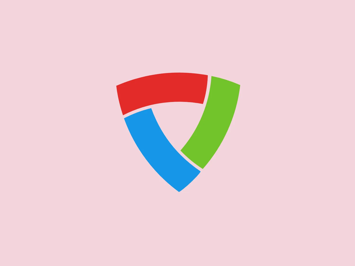 The Vyopta logo displays an abstract, shield-like design featuring three converging arcs colored in vibrant red, bright green, and deep blue. This modern and protective logo evokes a sense of security and strength while maintaining a sleek and versatile appeal.