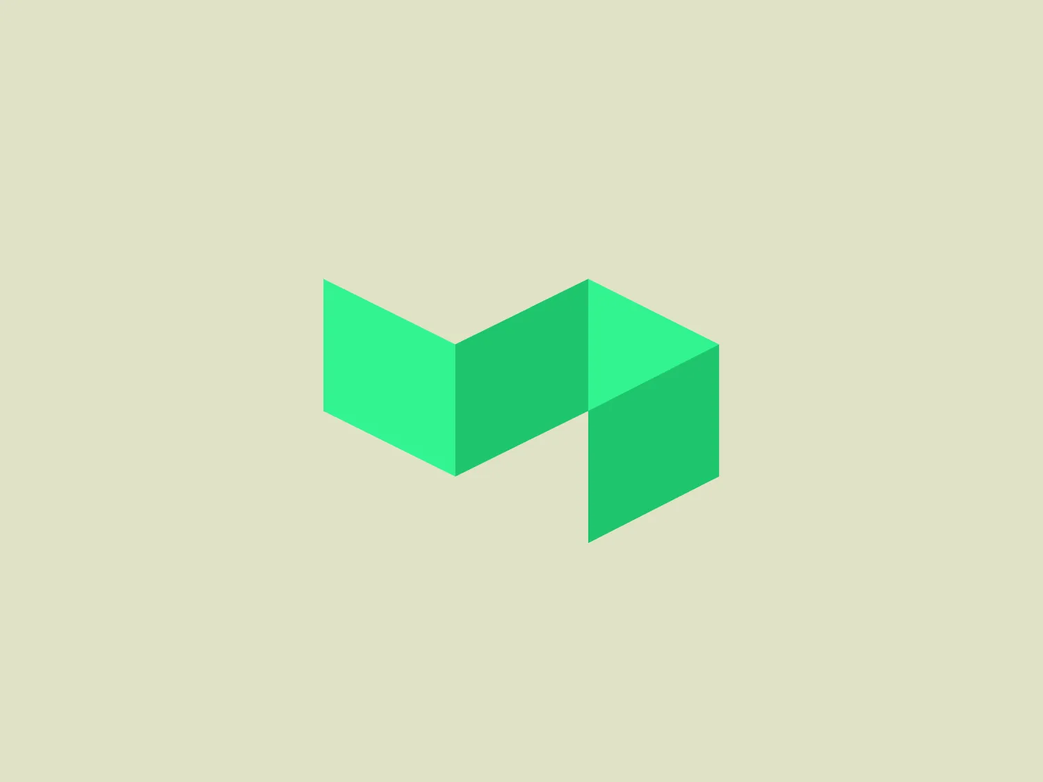 The Buildkite logo features a modern and clean abstract, geometric design with two tones of green. It consists of three-dimensional chevron-like shapes that interlock, creating a sense of movement and harmony. The use of flat colors and hard angles conveys a sense of professionalism and efficiency, reflecting a stylish and contemporary brand identity.