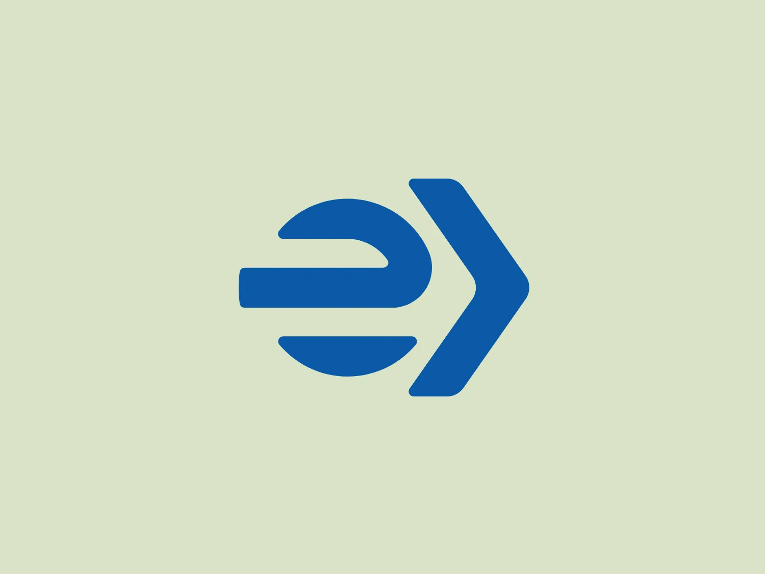 The EMT Madrid logo showcases a stylized design with three bold blue stripes that taper at one end and form a dynamic effect, resembling a stylized letter "E" followed by a right-pointing angle or greater-than symbol, suggesting forward movement or looking ahead. The use of negative space between the stripes adds depth to the design, and the strong, saturated blue color conveys professionalism and reliability. The overall aesthetic is modern, clean, and could imply speed or technology, making it a simple yet effective representation of motion and progress.