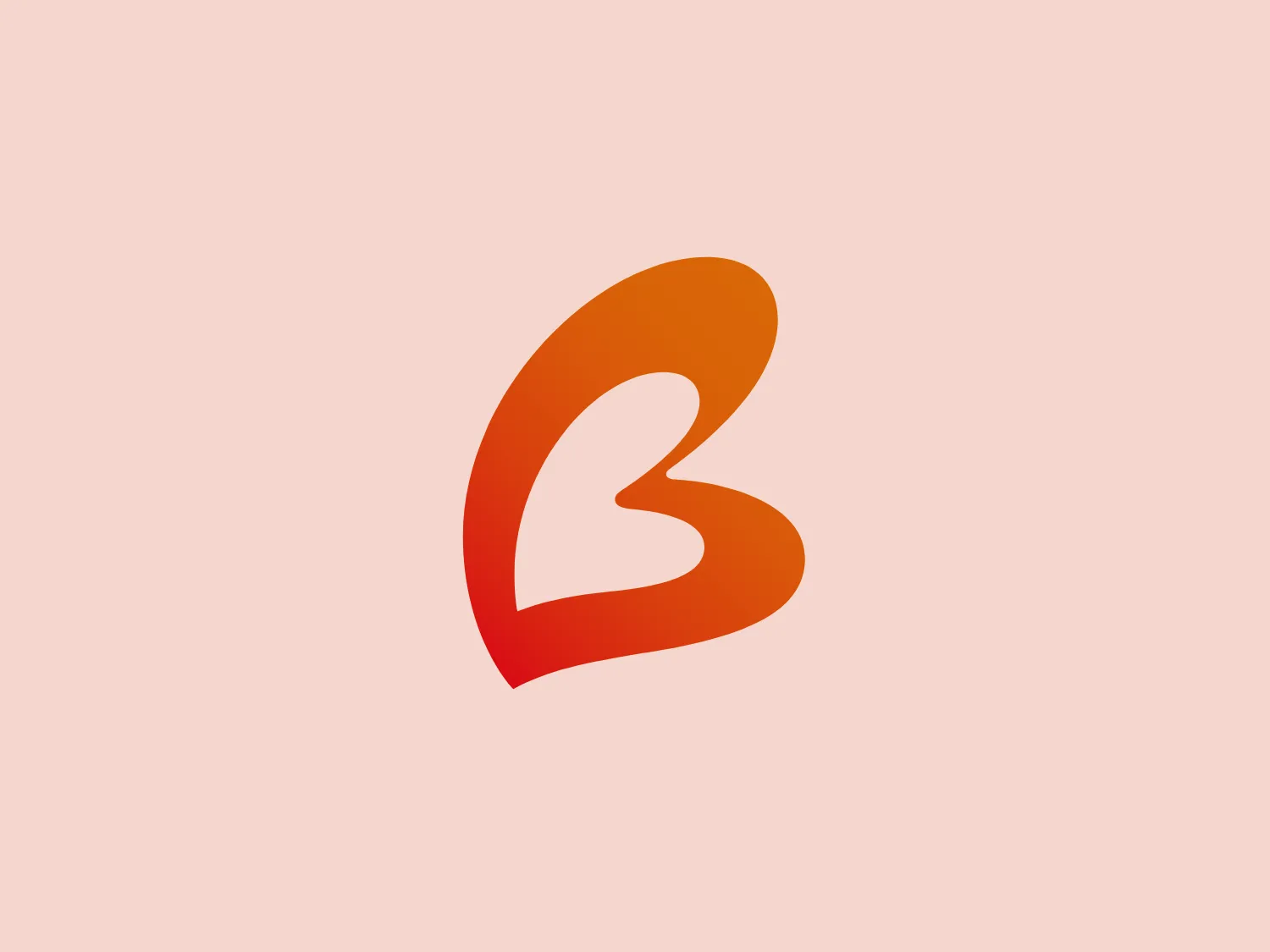 The Bethpage logo features a stylized heart shape with a modern, fluid design. It consists of two continuous, curving strokes that form the iconic heart silhouette, conveying a sense of movement and grace. The logo uses a gradient color palette transitioning from a warm, deep orange to a lighter orange hue, which gives it a vibrant, energetic feel while also evoking warmth and passion. The simplicity of the form and the boldness of the color choice make the logo stand out and suggest it could represent a brand associated with creativity, love, health, or care.