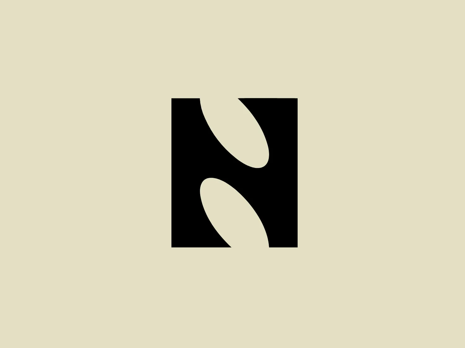 The image showcases a bold and abstract Neufquatre Éditions logo, consisting of a stylized letter "N" with a dynamic, fluid shape. The design is minimalist and modern, using negative space effectively to create the impression of motion within the letter form. The logo is monochromatic, featuring a stark black against a clean white background. The simplicity of the design lends itself to versatility, while the curvature of the lines suggests creativity and innovation.