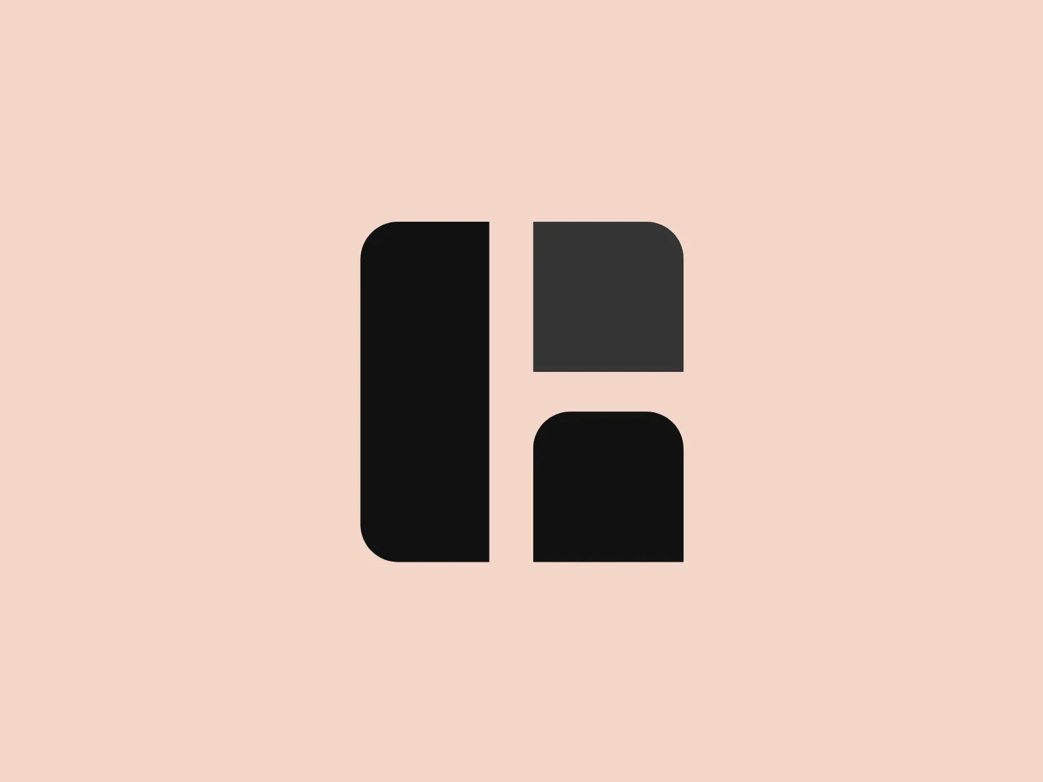 The image shows a modern and minimalist logo consisting of geometric shapes that create a stylized letter 'H' for Hazelcast. It features a large dark navy rectangle on the left, which is aligned with two squares on the upper right and a smaller rectangle on the lower right, all colored in a bright, medium blue. The design is simple yet bold, utilizing solid blocks of color and negative space to create a distinctive and easily recognizable mark. The overall aesthetic is professional and would be suitable for a corporate brand or technology company.