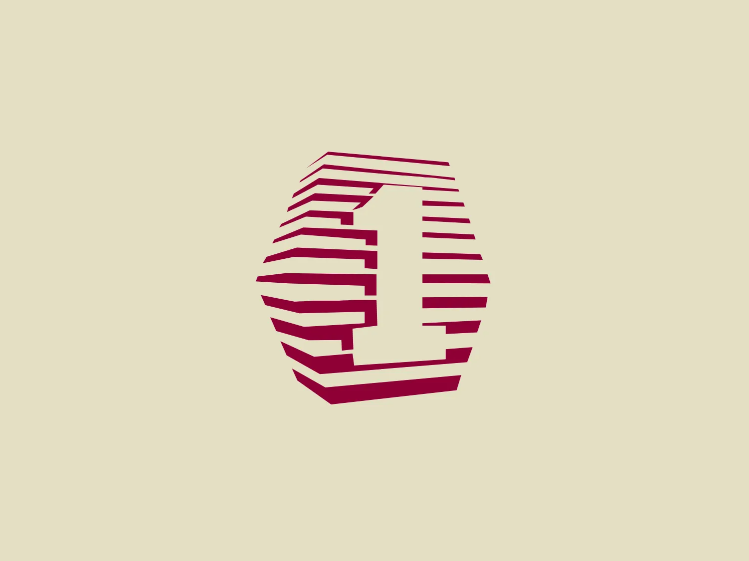 The logo presented for First Bankers Trust is a stylized letterform, appearing to be the capital letter "I" constructed from a series of parallel, horizontal stripes that create an optical illusion of depth and three-dimensionality. Its design resembles a modern, digital aesthetic with a futuristic feel. The color of the logo is a bold magenta, which creates a strong visual impact. The logo is well-suited for a tech company or a brand looking to convey innovation and forward-thinking.