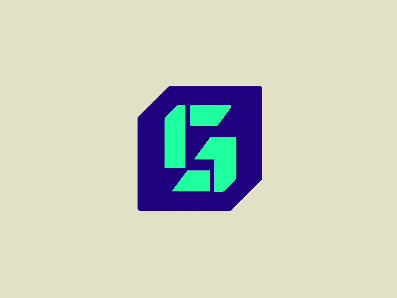 The Gamercan logo showcases a stylized hexagonal shape with beveled edges, creating a three-dimensional effect. At the center of the hexagon, an intertwined geometric letterform forms a dynamic capital "S". The design uses vibrant teal or cyan for the "S" and a deep blue-purple for the hexagonal background, projecting a modern, tech-oriented, and energetic aesthetic.