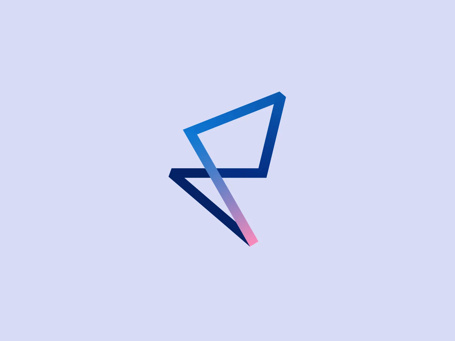 The Relay Therapeutics logo is a stylized abstract design featuring dynamic geometric shapes that imply movement and transformation. The logo primarily consists of two connected shapes - a triangular and a quadrilateral element - forming a disjointed loop. The color scheme includes shades of blue, purple, and a hint of pink, exuding modernity and sleekness. Gradients within each shape add depth and dimension to make the logo visually striking. This minimalistic yet bold design effectively communicates innovation and forward-thinking.