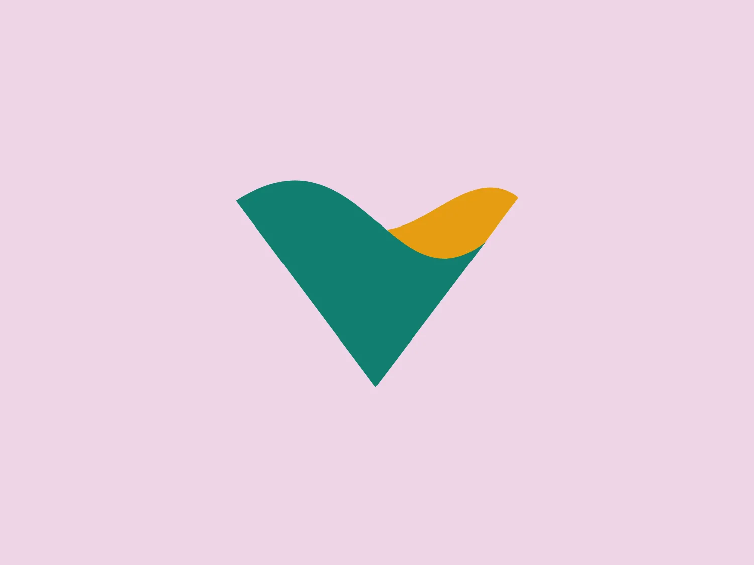 The Vale logo features an abstract, stylized representation of a bird in flight. The design is minimalist and modern, with smooth, flowing lines creating a sense of movement and freedom. It is composed of two main shapes: a large teal-colored shape that forms the body and wings, and a smaller, golden-yellow shape that suggests the bird's head and beak. The teal shape resembles a checkmark, adding a potential connotation of positivity or approval. The colors are vibrant and contrasting, yet complementary, lending the logo an energetic and dynamic feel. The simplicity of the design allows for versatility in various applications and sizes.