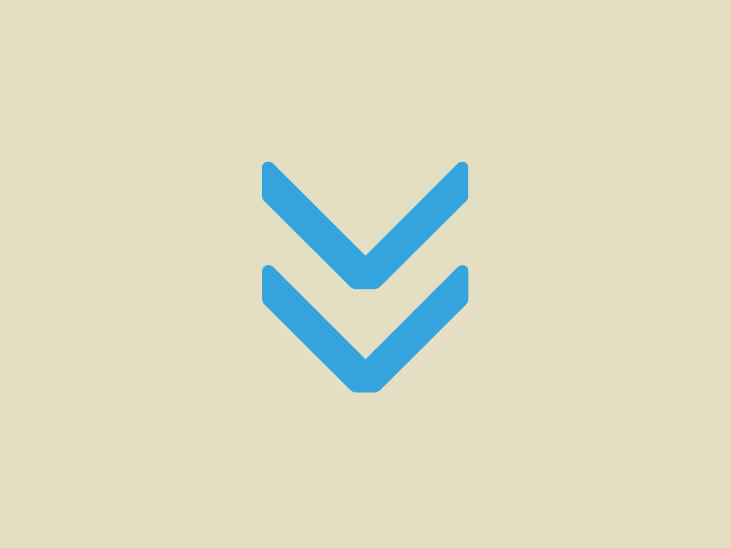 The Divvy logo features a simple, modern design consisting of two overlapping chevron arrows in a light blue color with a slight gradient effect, giving it a sense of motion and depth. The overall shape resembles a V or a downward pointing arrow, and the design implies precision, movement, and progression. The empty space between the chevrons creates a lighter blue, almost white, negative space which emphasizes the two separate elements uniting into a single form. This crisp and clean design would likely stand out well against a more neutral and light background to maintain its fresh and innovative aesthetic.