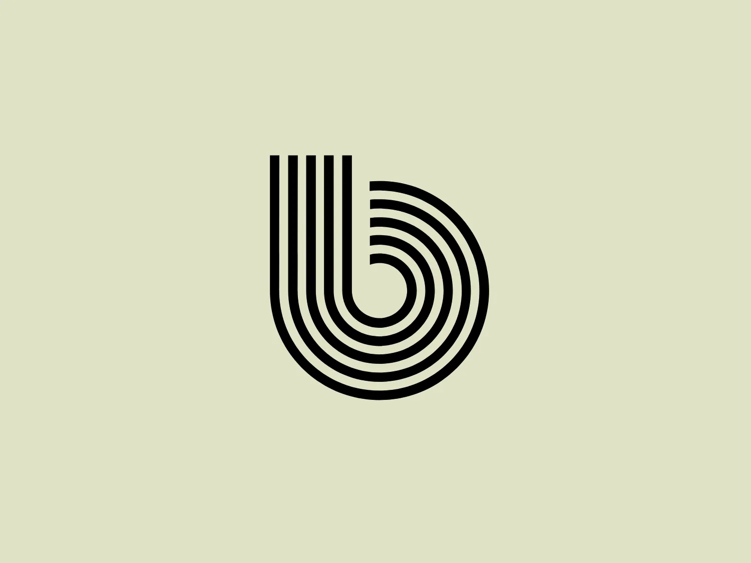 The Barty records logo is a modern, abstract design consisting of a series of black parallel lines curving to form what resembles a stylized letter "b." The lines maintain consistent spacing, giving the logo a sense of movement and fluidity. The uniform thickness of the lines contributes to the logo's sleek and professional appearance. Its monochromatic color scheme allows for versatility in branding, while the minimalistic approach aligns with contemporary design trends. Given the stark black lines of the logo, a softer background color would complement it well without overpowering the design.