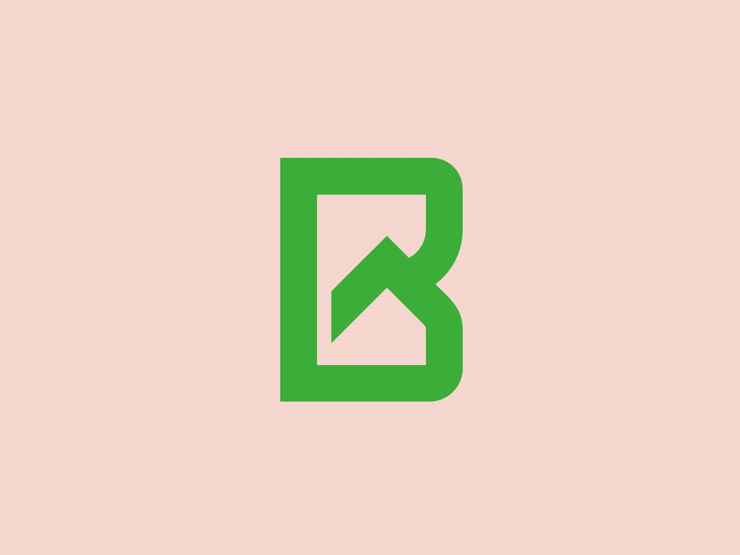 The Baroon logo features a green, stylized letter "B," resembling a folded ribbon to create a double-tier effect, giving it a dynamic and modern look. The overall design is minimalist, with clear, sharp edges, contributing to its contemporary feel. The vibrant shade of green stands out with energy and freshness, while the absence of additional embellishments or text focuses on brand identity through simplicity and effective use of negative space.