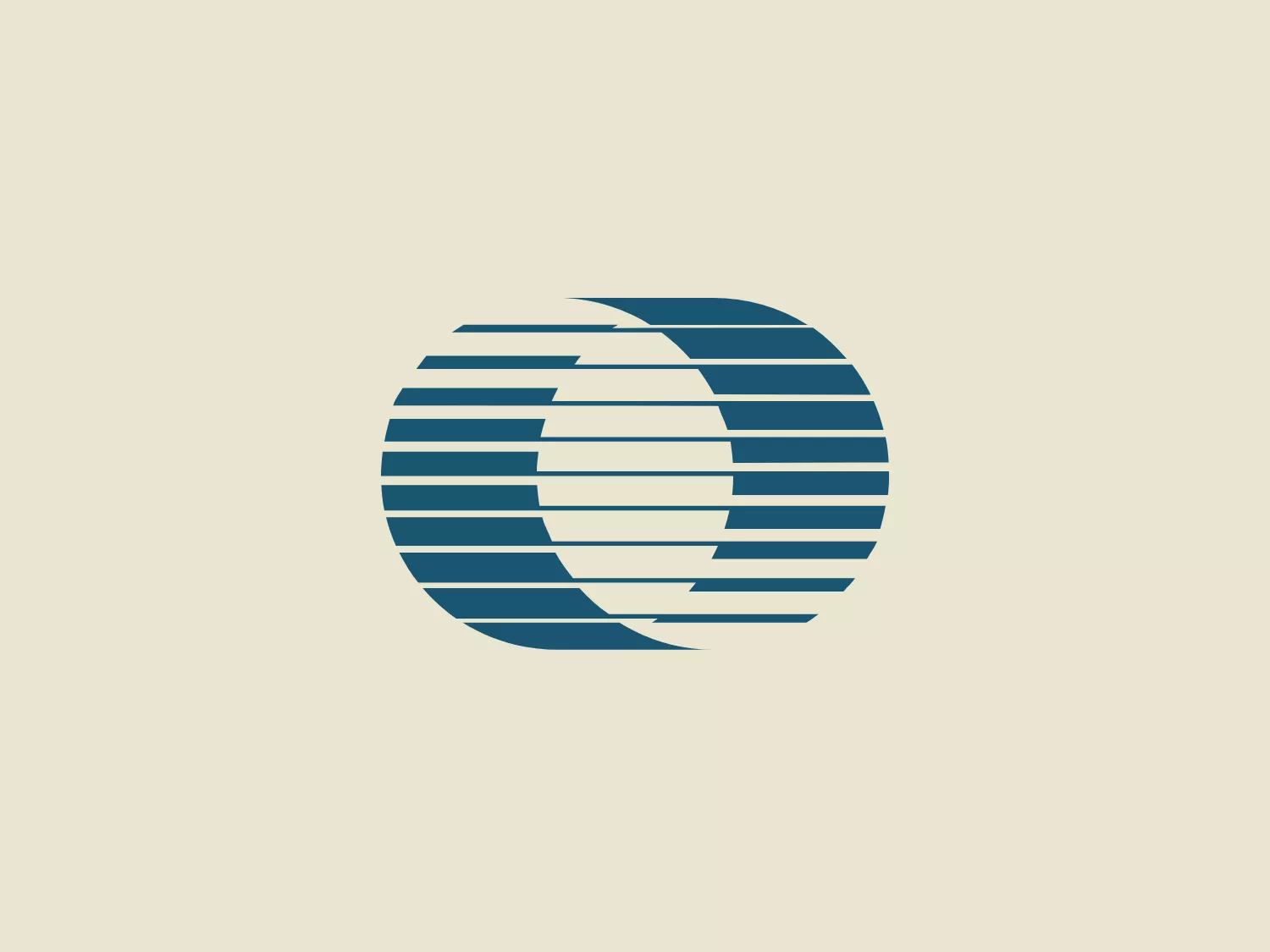 The Orlando Airports logo features a stylized sphere composed of horizontal stripes with varied spacing, creating a sense of three-dimensionality. The design is modern and minimalistic, utilizing a monochromatic color scheme with shades of dark and light blue. A notable feature is the use of negative space between the stripes, which cleverly suggests the curvature and form of the sphere without the need for solid lines or shading. The crisp, clean lines provide a professional and contemporary look that would suit a variety of corporate or technological businesses.