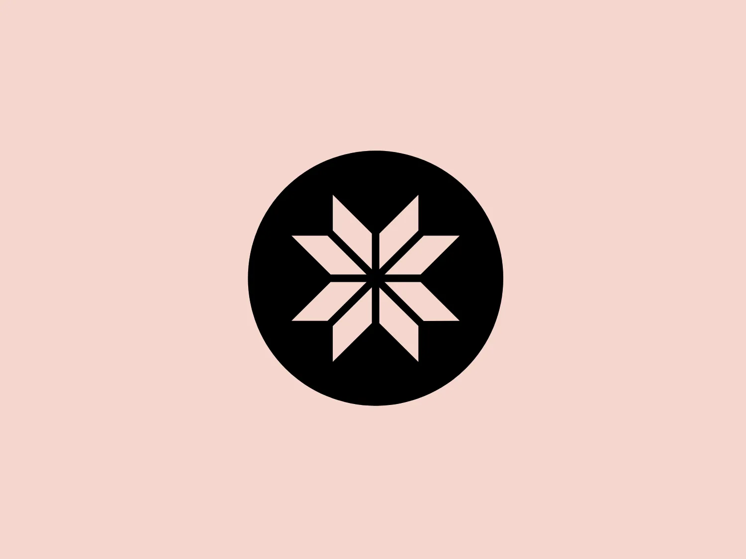 The Istanbul Fashion Connection logo displays a bold, crisp white eight-pointed star against a solid black circular background. The star's points are asymmetrical, with every other point extending to touch the edge of the circle, creating a dynamic effect. This modern and minimalistic design features clean lines and sharp angles that provide a visually striking balance of forms.