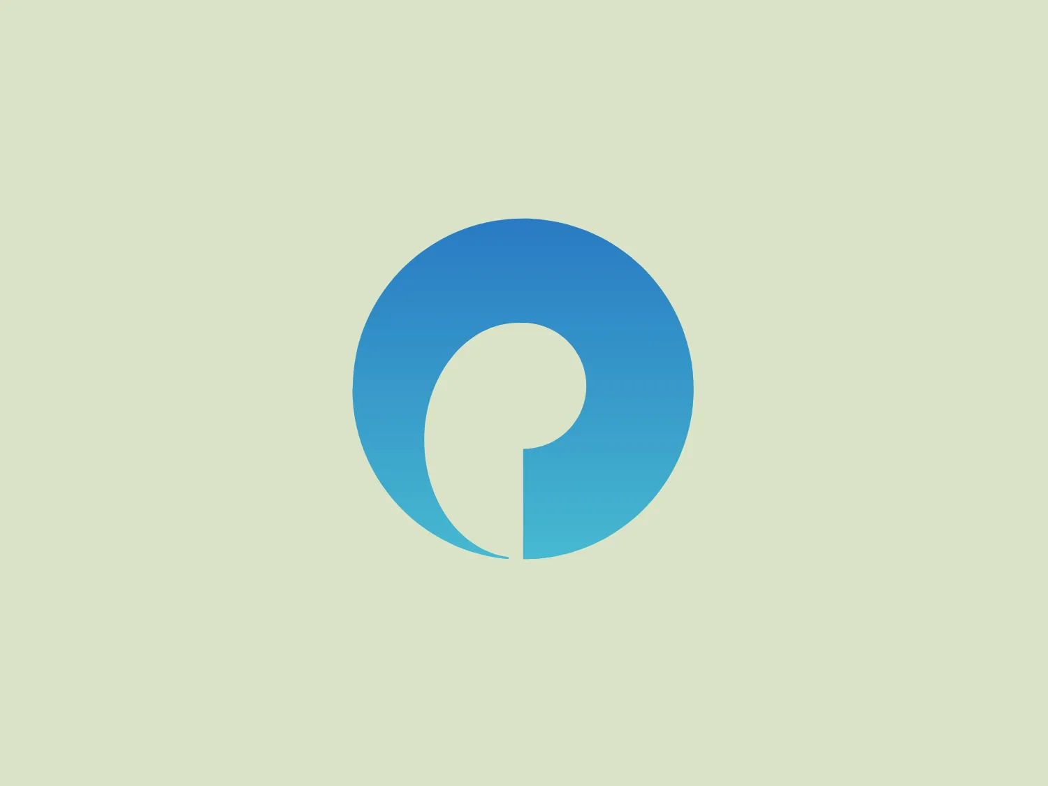 The Pinchot University logo features a minimalist design with a stylized letter "P" at its center. The design looks like a fluid, circular shape with the letter carved out from the negative space in the lower-right quadrant, emphasizing the letter’s round form. A gradient of blues is used, transitioning from a lighter, icy blue at the top to a deeper, more saturated blue at the bottom, creating a sense of depth and movement. The overall aesthetic is modern, clean, and would likely be associated with technology or innovation.
