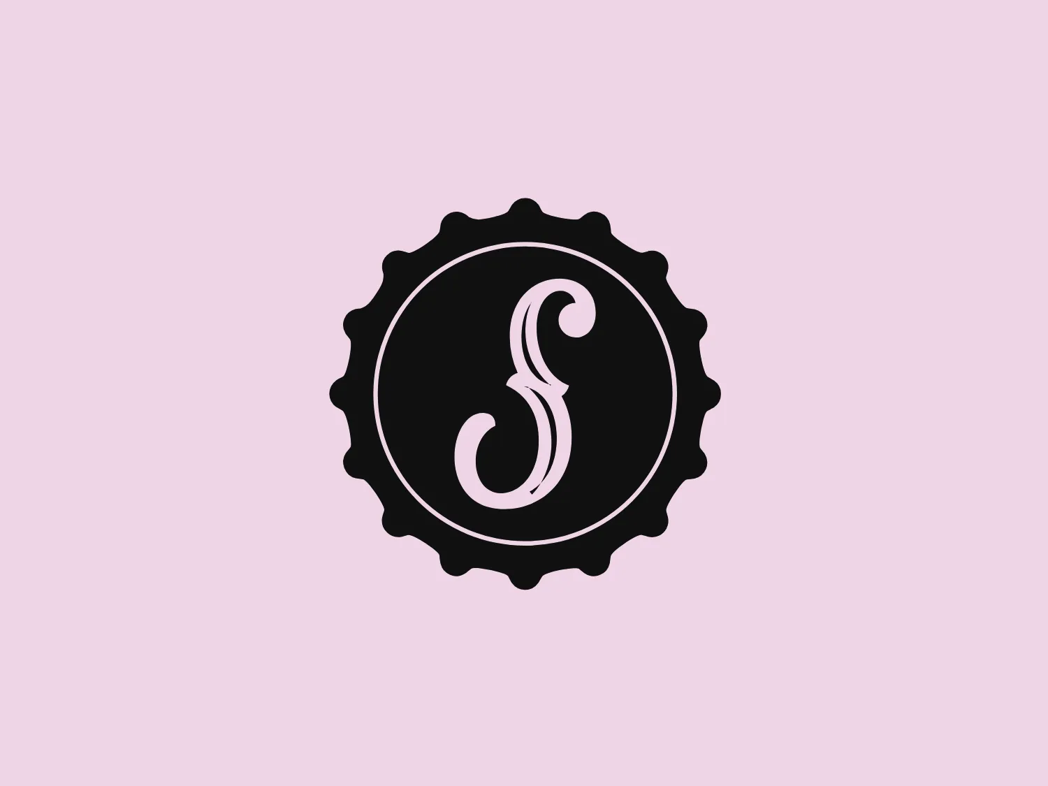 The Stalwart logo showcases a sophisticated black and white design. At the center is an ornate letter S, styled in a classic script font with graceful curves and swirls, exuding luxury and traditional formality. Encircling the S is a circular border with an intricate, scalloped edge, reminiscent of a vintage wax seal or bottle cap, adding charm and evoking a sense of heritage or craftsmanship. The clean contrast of the black background and the white S ensures visibility and a timeless appeal.