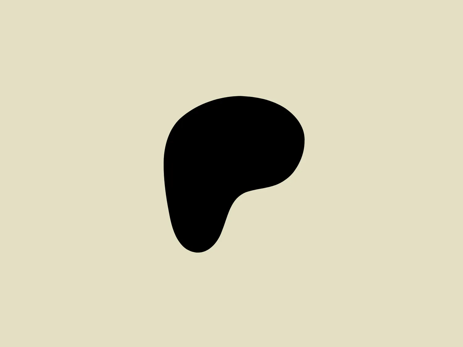Patreon's logo is a simple, abstract organic shape reminiscent of a fluid blob or incomplete teardrop, streamlined with curvaceous edges that give it a contemporary and dynamic look. Dominated by a deep black color, it stands out with its minimalist design, eschewing additional elements for a clean and versatile appearance.