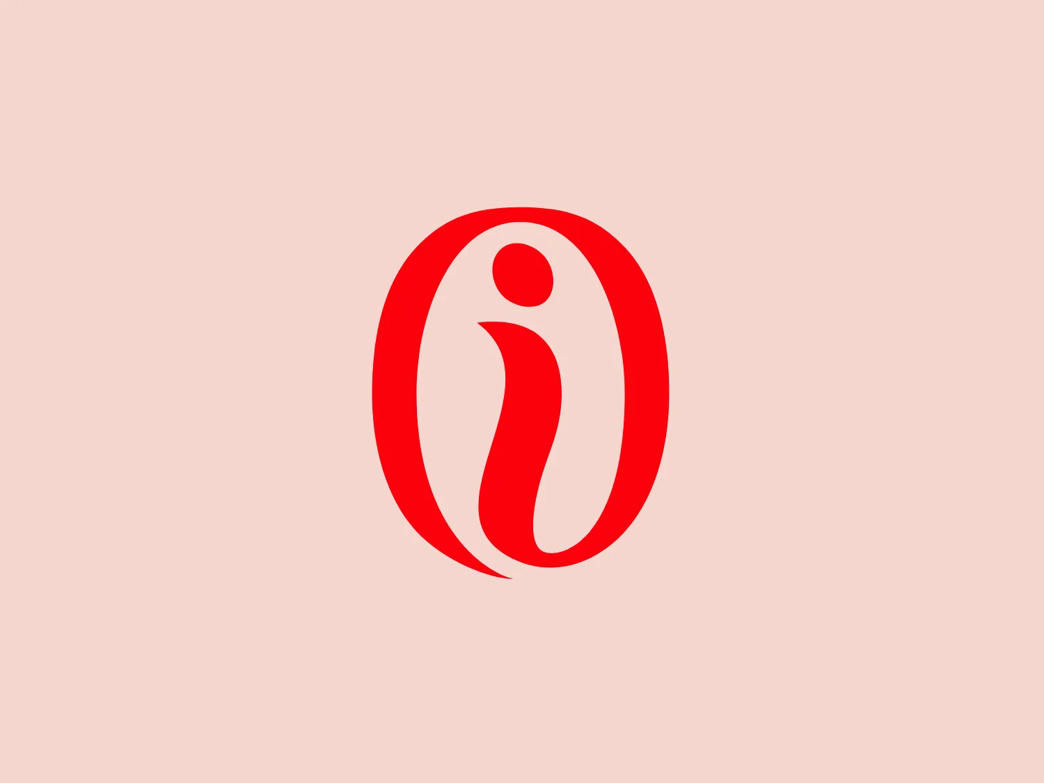 The Impassion Coffee logo features a stylized red letter 'i' composed of smooth, flowing lines, giving it a dynamic and organic feel. The letterform is enclosed within an oval, suggesting inclusivity or focus. The vibrant red color of the logo conveys energy and passion, while the simplicity of the design gives it a modern and approachable look. The entire composition is clean and would stand out for its boldness and simplicity.
