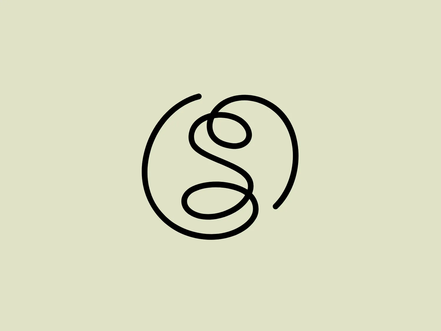 The logo presented for Sugar Mama is a sleek and modern monogram composed of continuous, flowing lines that create the impression of intertwined letters or symbols. This abstract design features a minimalistic approach with no additional embellishments, relying solely on its clean, curvilinear forms for visual impact. The lines are of uniform thickness, and the logo is displayed in a stark black color against a plain white background. Its fluidity suggests elegance and a sense of movement, imbuing the logo with a dynamic character. The sophisticated simplicity of the design ensures versatility and would suit a contemporary brand identity.