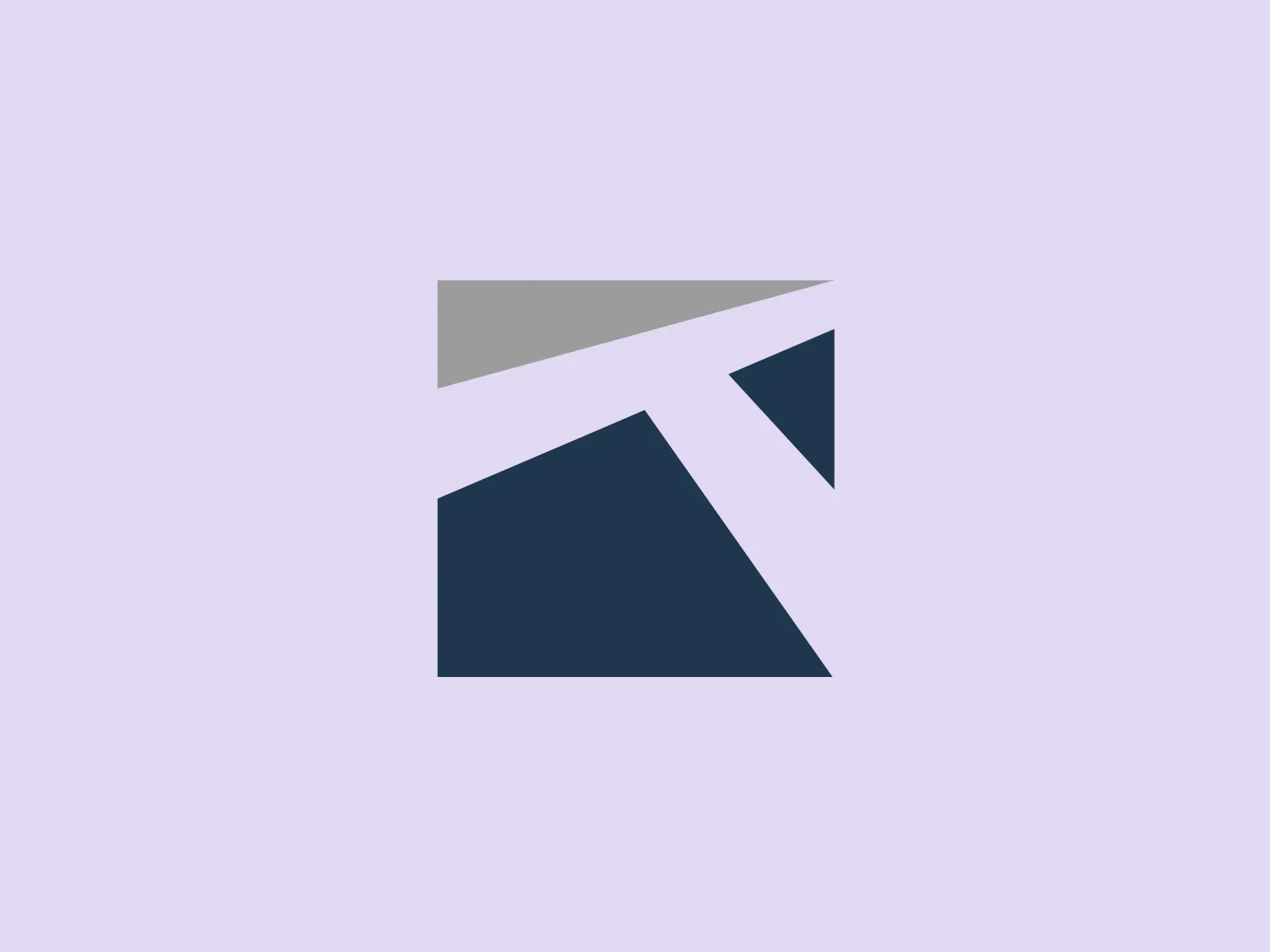 The Taylor Properties Group logo consists of stylized geometric shapes forming a modern and abstract design. The main elements are a combination of triangles or angular shapes resembling a letter or an arrow pointing upwards to the right. The logo features a deeper shade of navy blue and a pale grey, creating a clean and professional aesthetic. Its use of negative space creates a dynamic, forward-moving feel.
