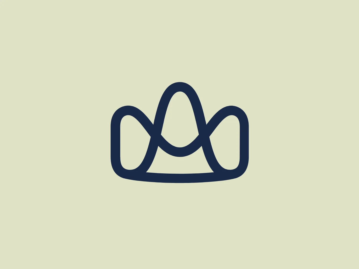 The AppSignal logo features a stylized design composed of three interconnected loops or arcs, forming a symbol reminiscent of a three-leaf clover or a triquetra. The loops create a central triangular negative space. The logo uses a single bold color, probably varying shades of blue (due to monochromatic appearance), which adds to its modern and clean aesthetic. The icon's line work is consistent in width, which contributes to its sleek and professional look.