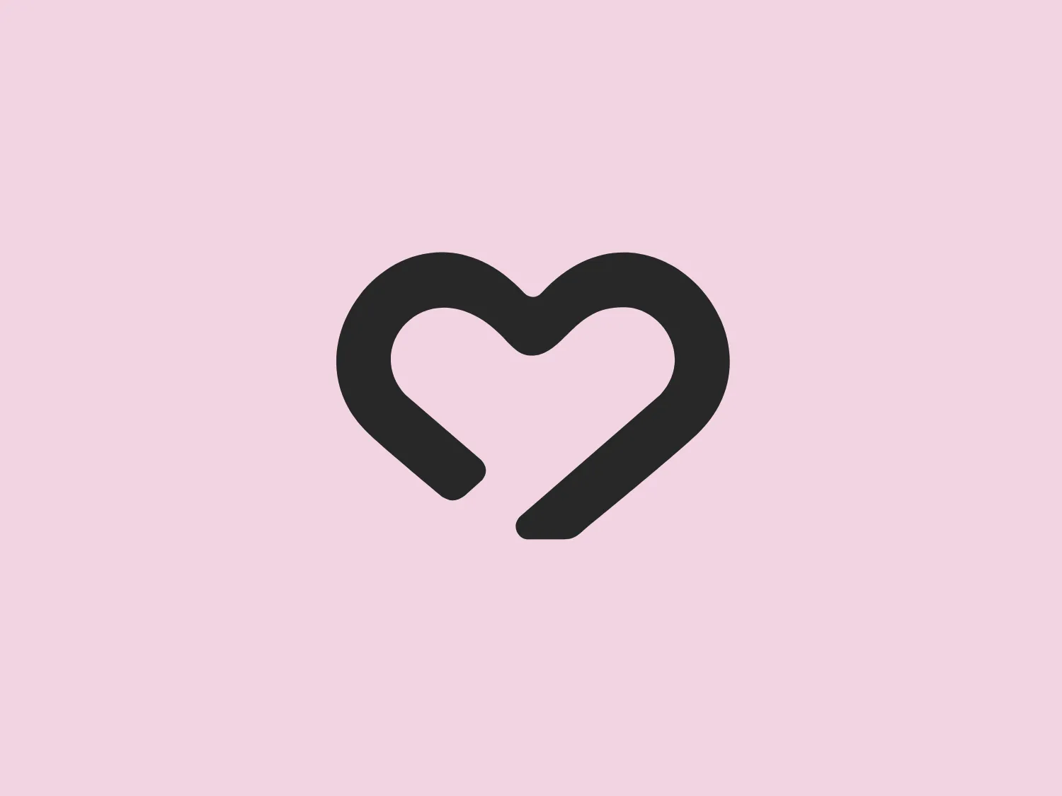 The logo for Grupo Mateus is a minimalist representation of a heart, with two red halves seamlessly converging to form the iconic shape. The bold, rich red color suggests passion or love. The design features smooth, curving lines that mimic the natural asymmetry found in actual human hearts, diverging from the typical perfectly symmetrical heart iconography. This modern and approachable logo makes effective use of negative space to create a sense of completeness and unity within the design.