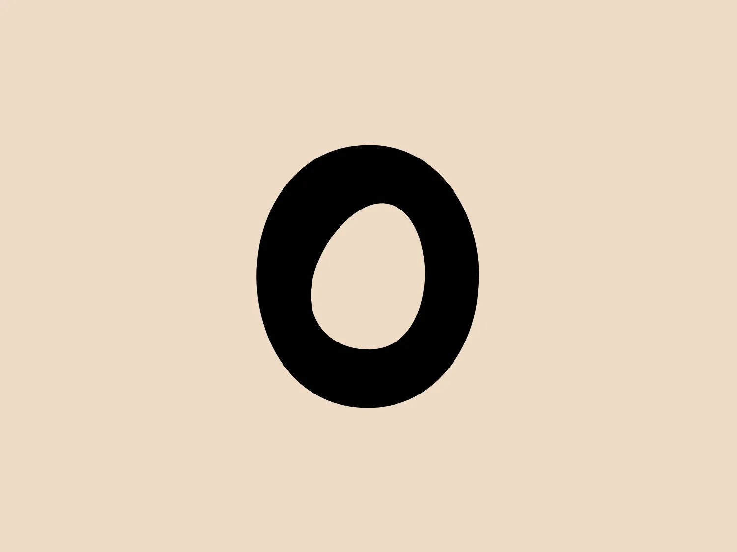 The Logo for Zero Egg is a bold and stark representation of the letter 'O'. Its simplicity and perfect curvature convey a sense of completion and wholeness. With thick, black lines against a white background, the high contrast creates a modern and minimalist aesthetic. The lack of embellishments emphasizes its strong, singular tone.