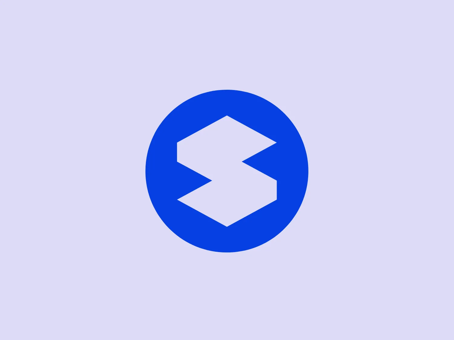 The logo displayed is a simple and modern design consisting of a bold, blue circular shape that serves as the background. Within the circle, there's a white, stylized letter "S" that is geometrically cut, creating a sense of motion or transformation. The clean lines and sharp angles of the "S" give it a dynamic and tech-forward appearance. The use of a single bright blue color paired with white creates a strong contrast that makes the design stand out.