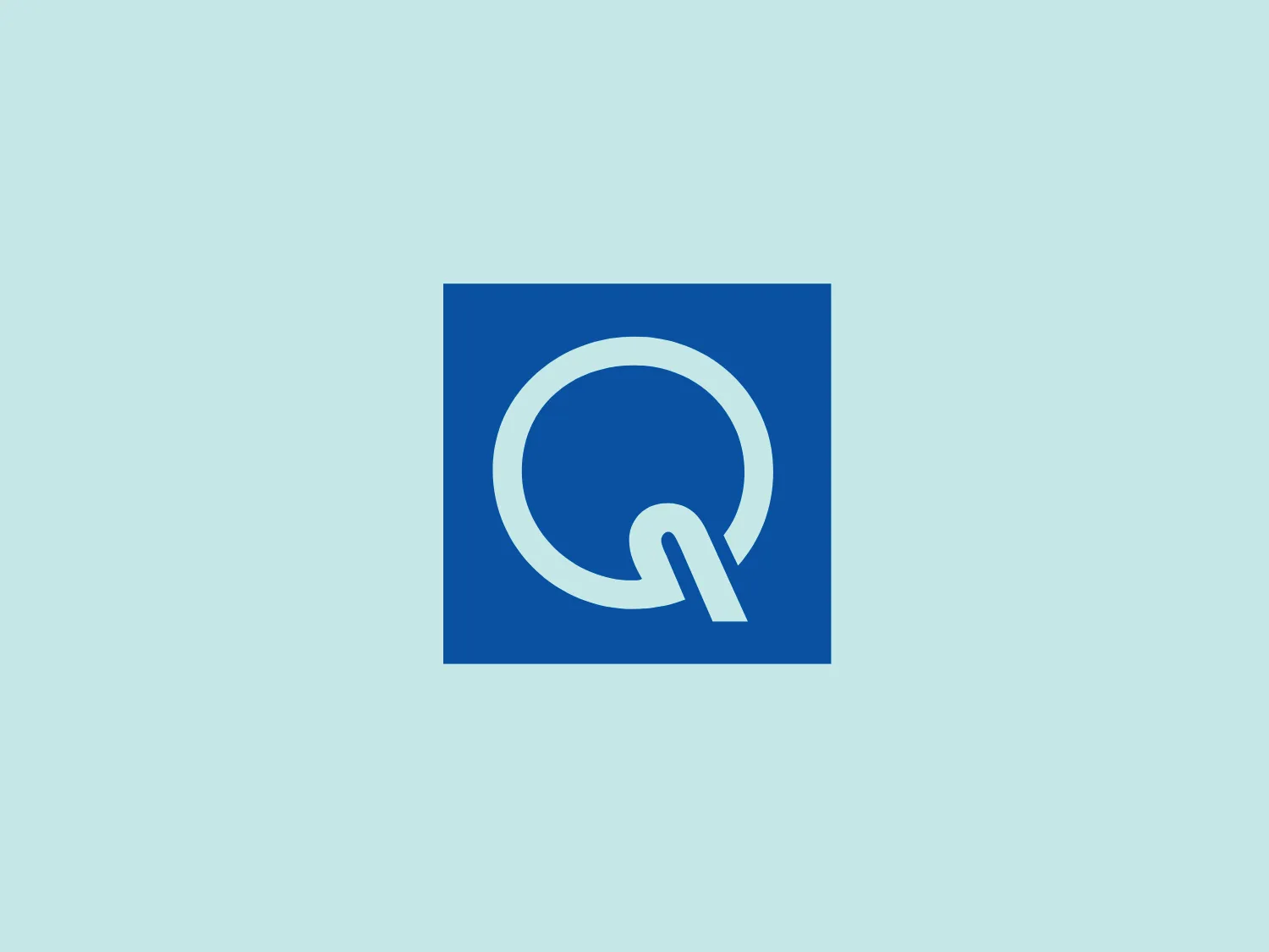 The logo for Quest Medical is a stylized letter 'Q' with a right-angled tail at the bottom, creating a modern appearance. It is contained within a square with rounded corners. The blue color of the 'Q' and its square background contrasts sharply with the white space, creating a clean and vibrant look. The design aligns with contemporary aesthetics favoring minimalism and clarity. The bold font of the 'Q' has softened edges, contributing to a friendly yet professional appearance.