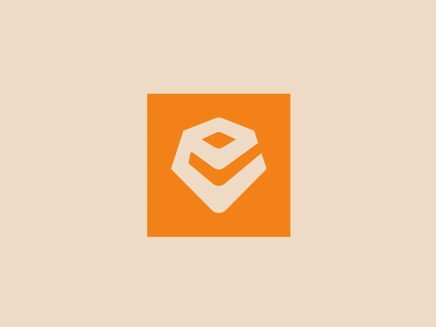 The Enscape logo is a simple yet modern design featuring a stylized, abstract mark that resembles a combination of layered shapes or a geometric flower. It consists of a central hexagonal shape, which looks somewhat like a skewed cube, and six outward triangular petals that create a dynamic sense of movement around the central figure. The logo uses a solid, vibrant shade of orange, which gives the design an energetic and fresh feel. Given the color and style of the logo, a minimal and light background color would be ideal to maintain focus on the logo's vibrancy.